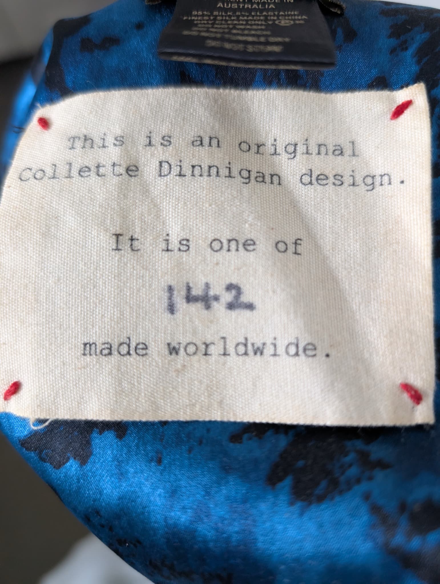 Collette Dinnigan Silk Wrap Dress Blue Floral Print XS — photo 5 of 7