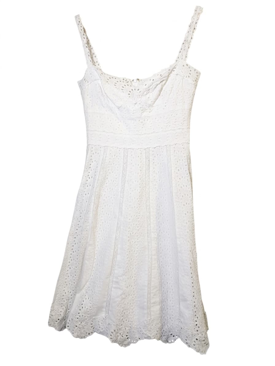 Collette Dinnigan White Eyelet Cotton Sundress - Limited Edition — photo 1 of 6