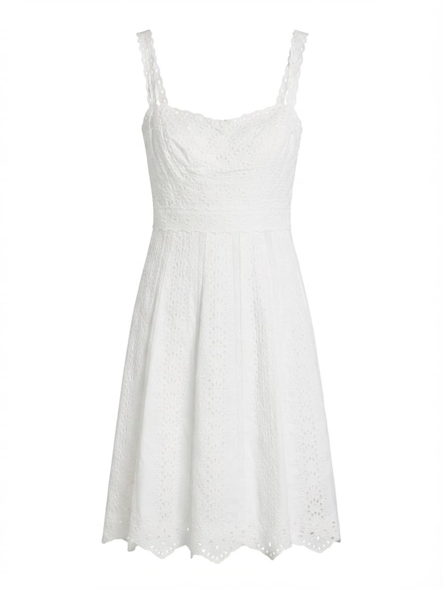 Collette Dinnigan White Eyelet Lace Sundress — photo 1 of 3