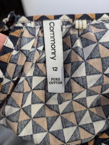 Commonry Geometric Print Blouse Women's Size 12 — photo 3 of 6