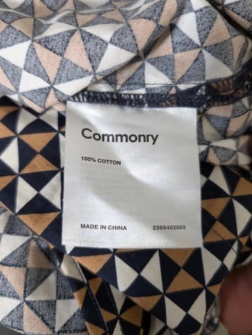 Commonry Geometric Print Blouse Women's Size 12 — photo 5 of 6