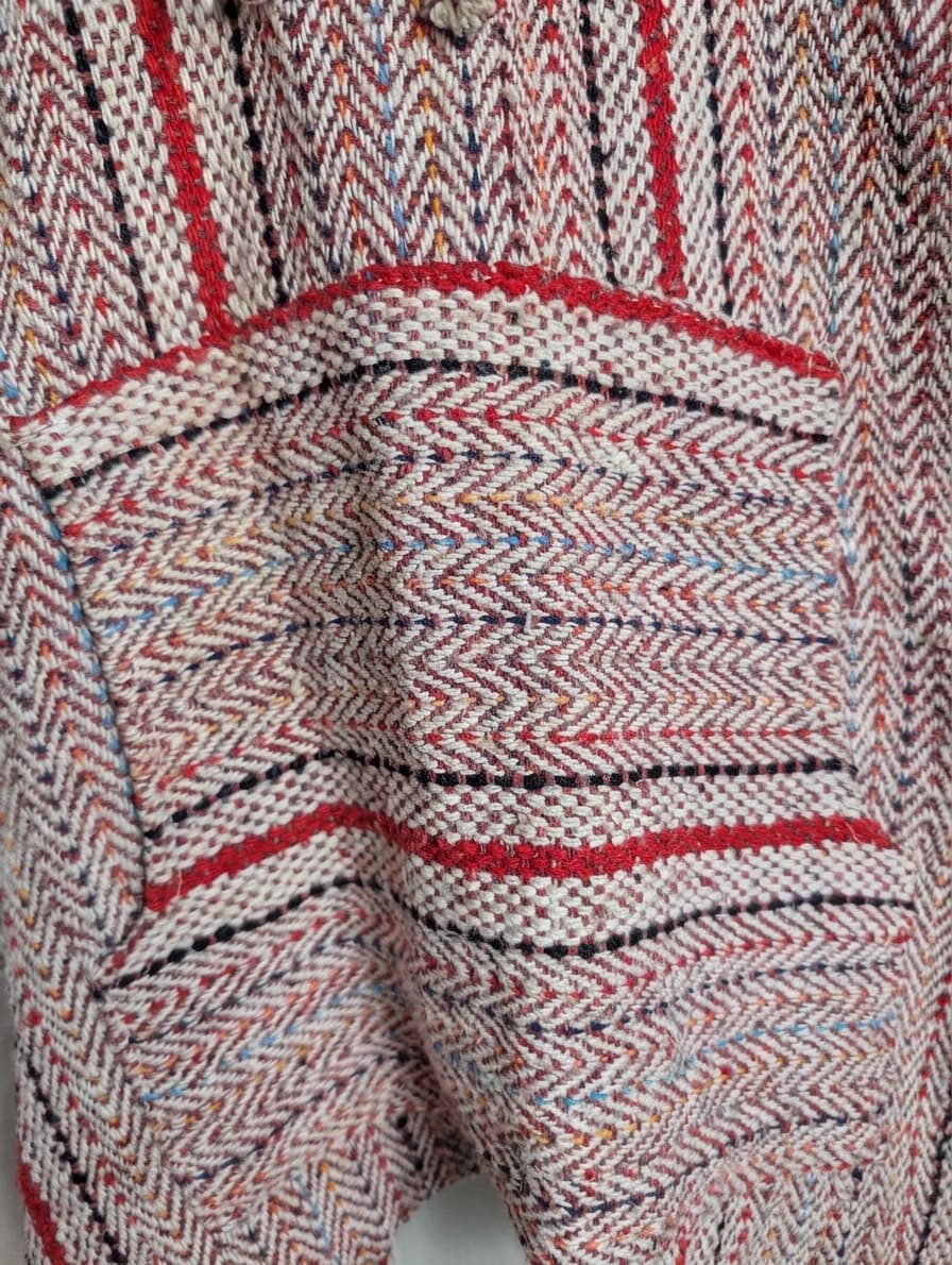Confecciones Angy Mexican Baja Hoodie Red Striped Pullover XL — photo 1 of 6
