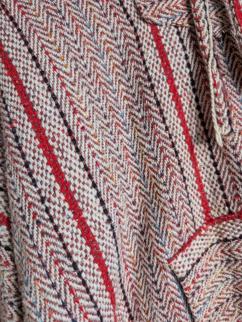 Confecciones Angy Mexican Baja Hoodie Red Striped Pullover XL — photo 3 of 6