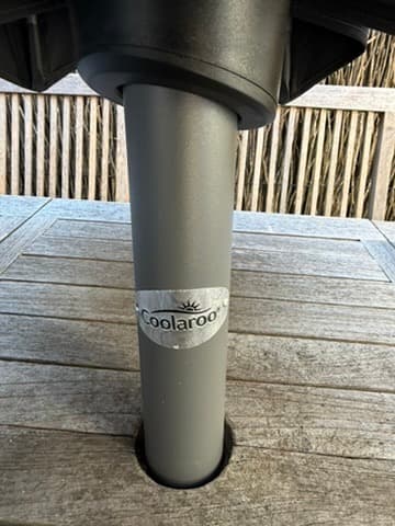 Coolaroo Outdoor Patio Umbrella Wind-Up Mechanism Grey — photo 2 of 3