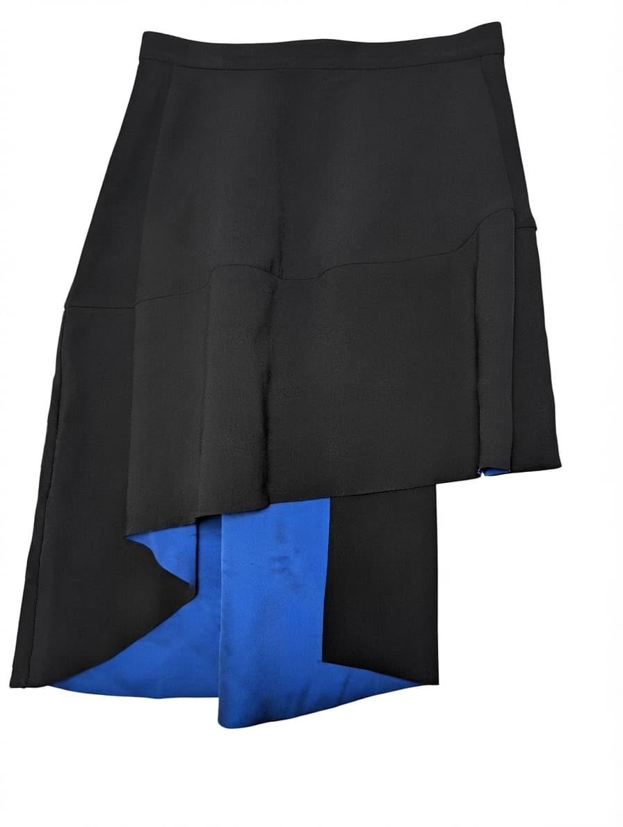 COS Asymmetric Scuba Skirt Black and Blue Size 44 — photo 1 of 8
