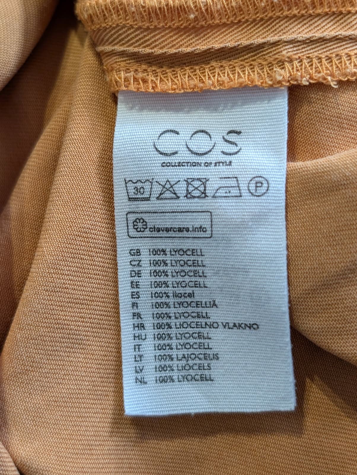 COS Oversized Long Sleeve Collared Shirt Mustard Yellow — photo 4 of 14