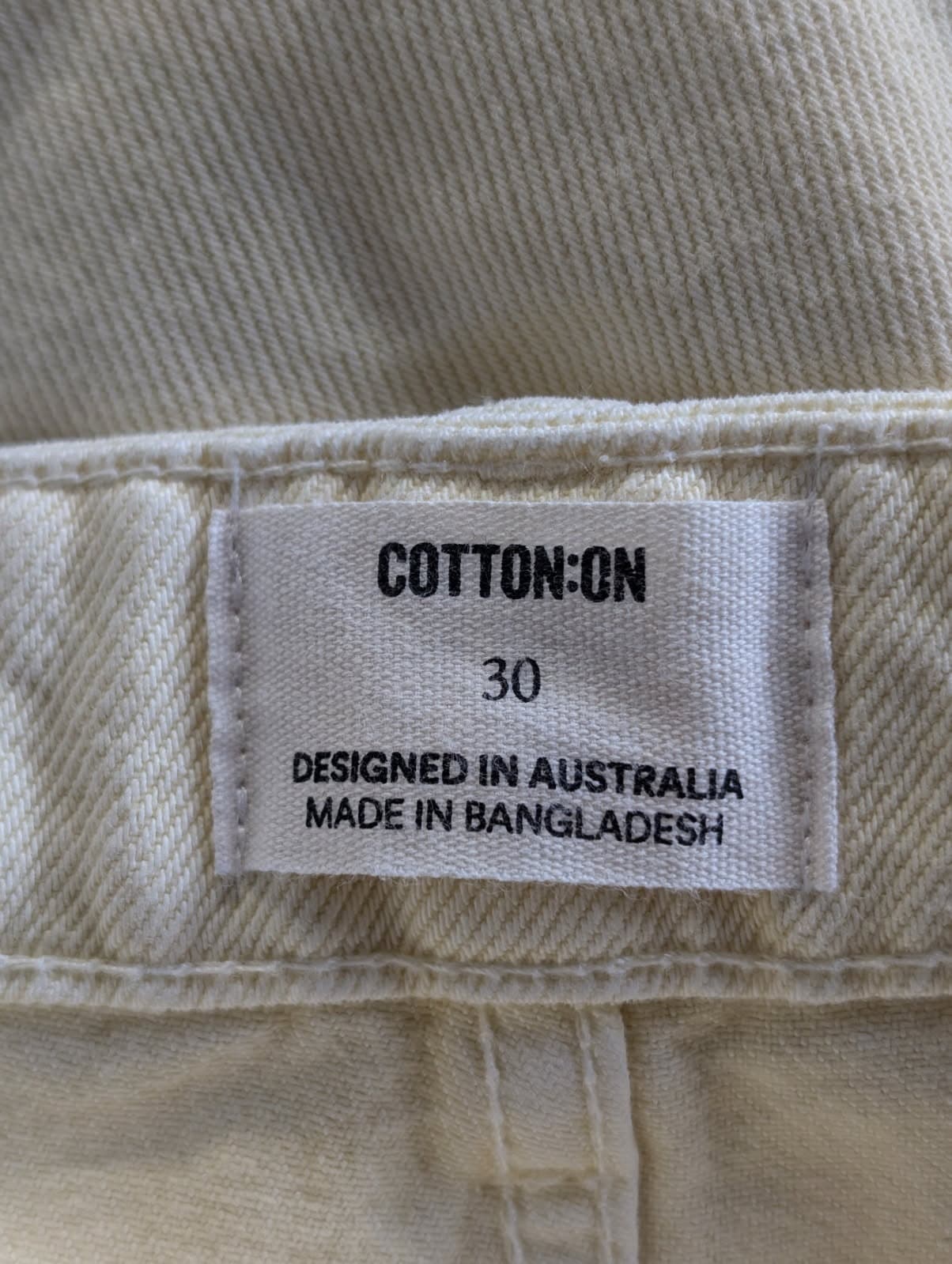 Cotton On Boyfriend Super Baggy Cargo Pants Cream Size 30 — photo 3 of 7