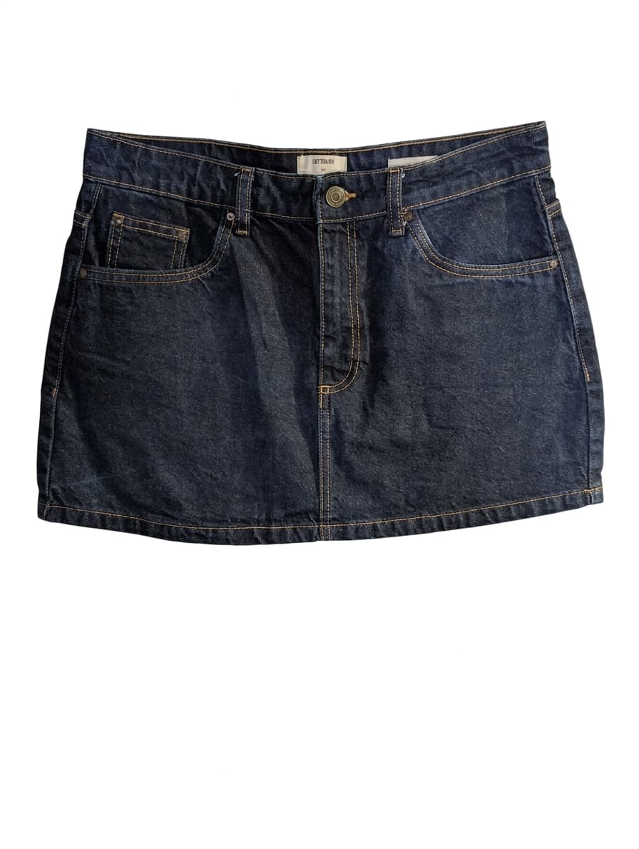 Cotton On Women's Dark Wash Denim Mini Skirt - Size 30 — photo 1 of 10