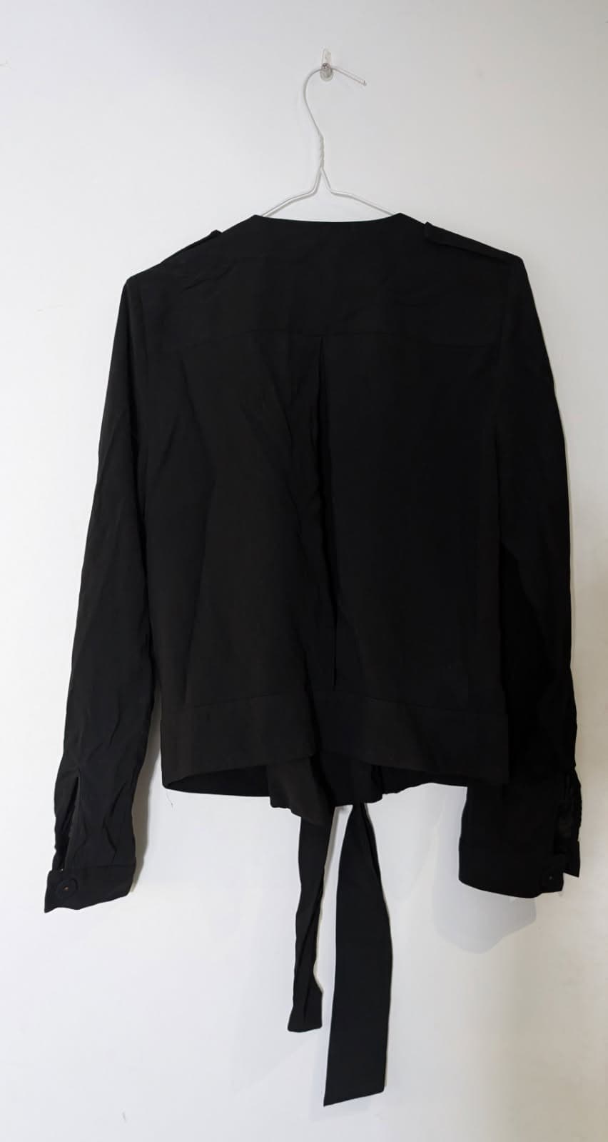 Country Road Black Lightweight Tie-Front Biker Jacket - Size 10 — photo 2 of 5