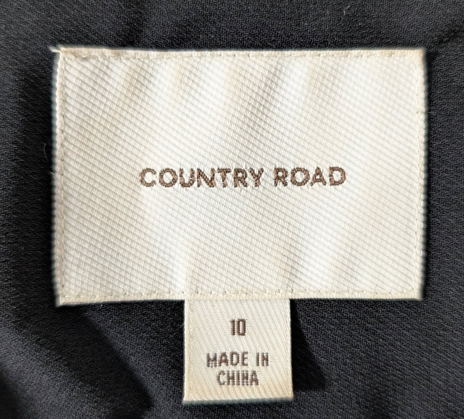 Country Road Black Lightweight Tie-Front Biker Jacket - Size 10 — photo 3 of 5
