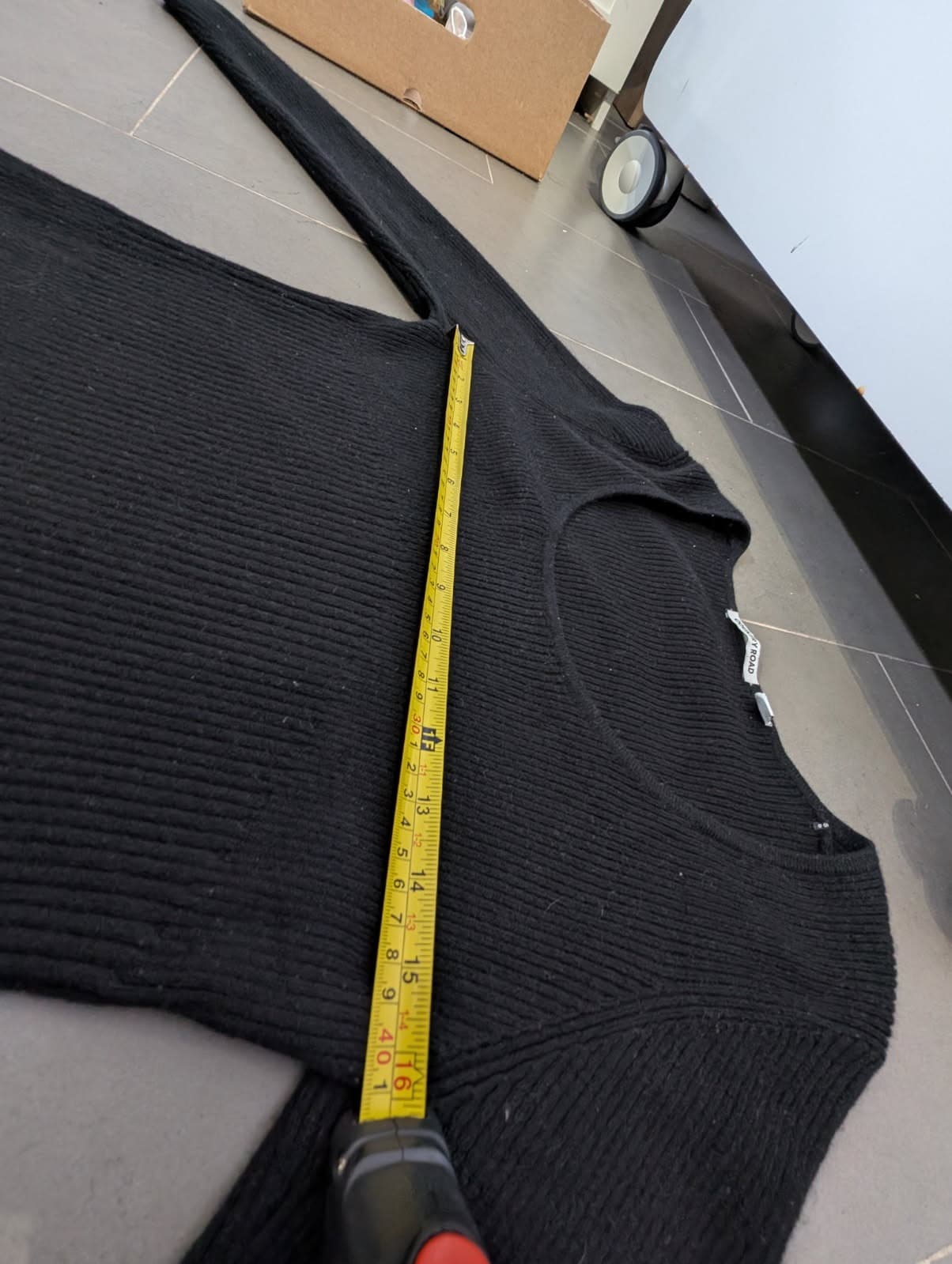 Country Road Black Ribbed Knit Midi Dress - Size XL — photo 2 of 8