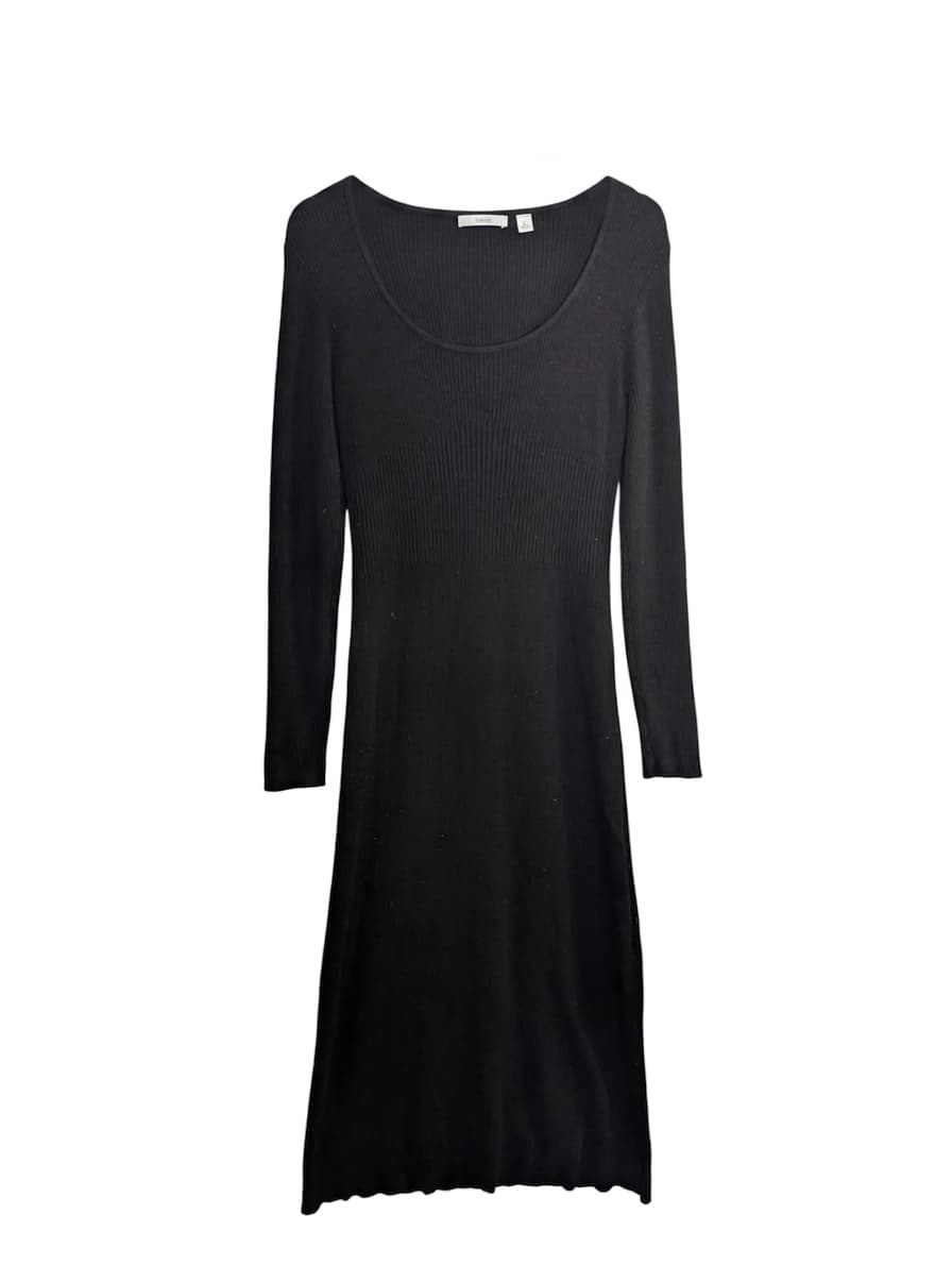 Country Road Black Ribbed Knit Midi Dress - Size XL — photo 1 of 8