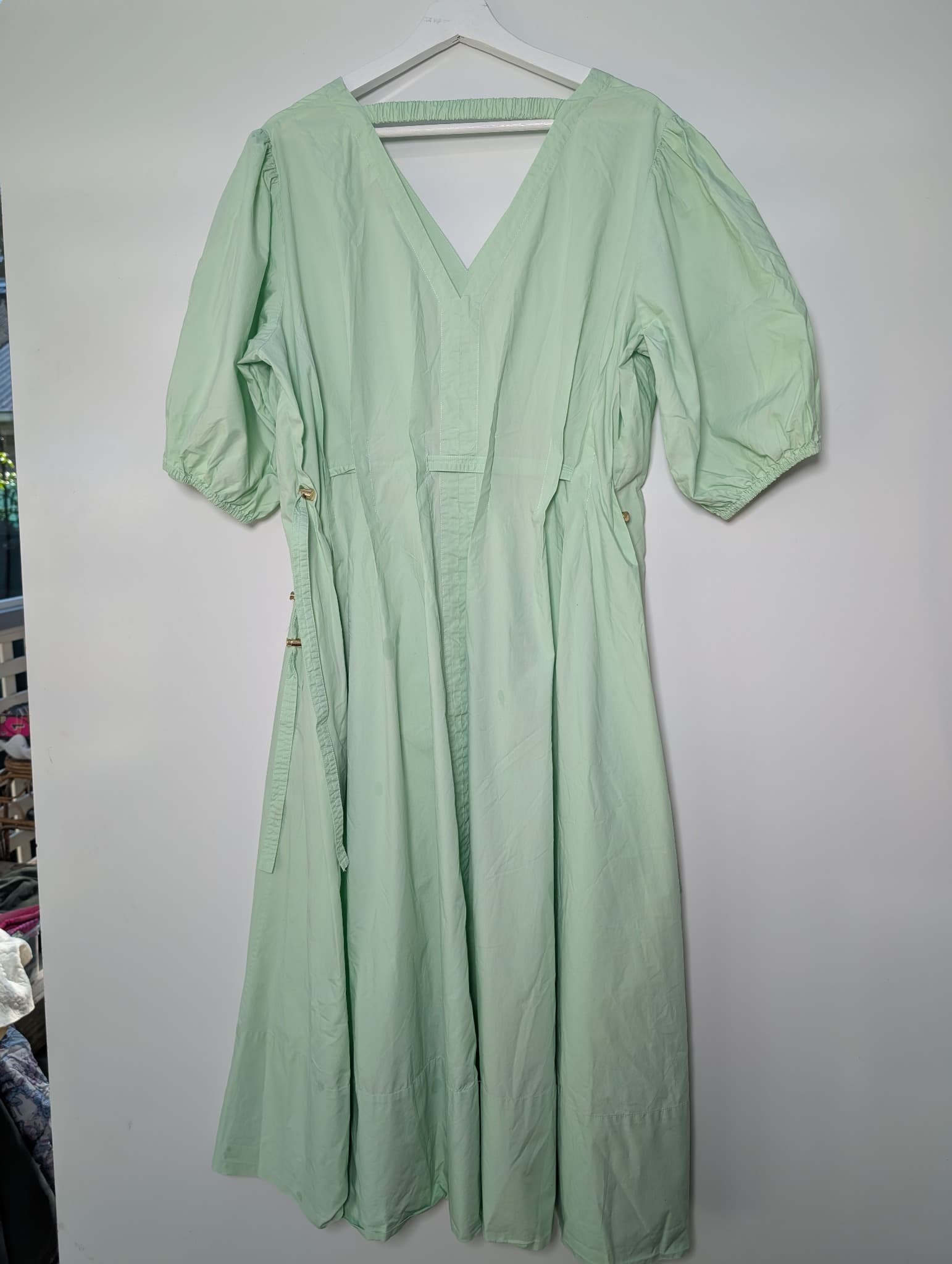 Country Road Cotton Poplin Midi Dress Mint Green Size 10 — photo 7 of 10
