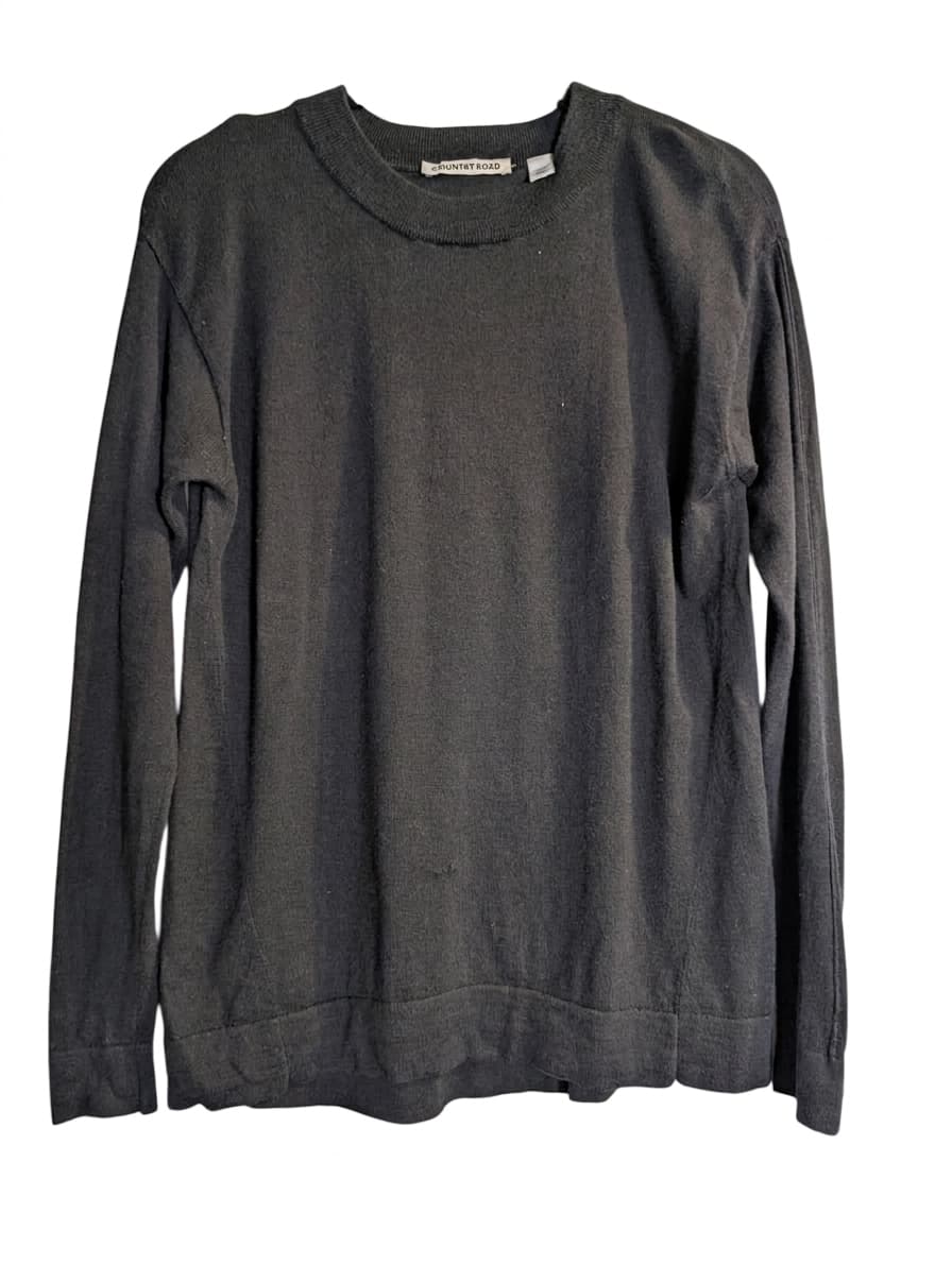 Country Road Crew Neck Knit Sweater Grey Wool Blend Women's XXS — photo 1 of 6