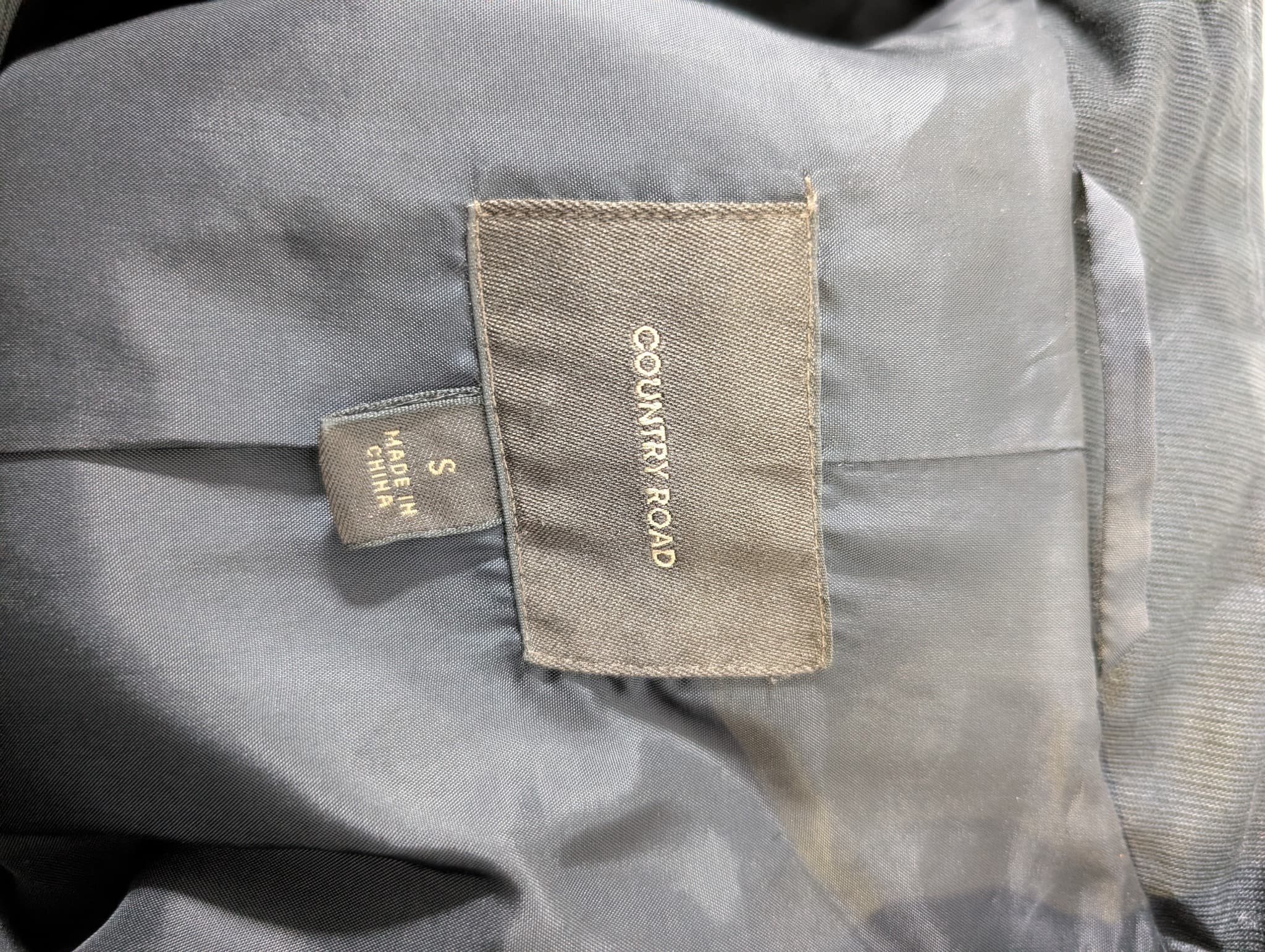 Country Road Double-Breasted Trench Coat Black Size S — photo 6 of 13