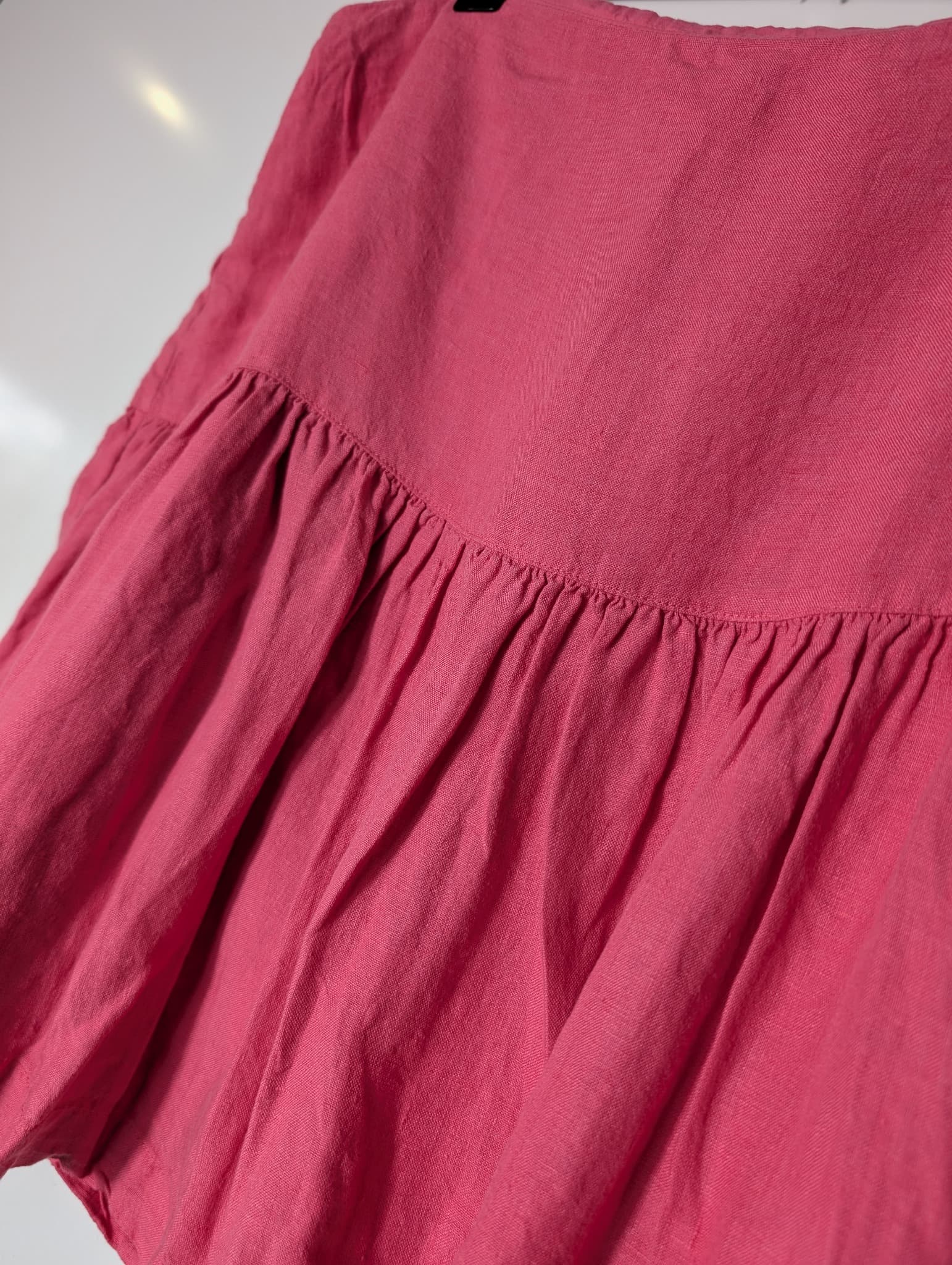 Country Road Organic French Linen Ruffle Mini Skirt Pink Size 12 — photo 2 of 6