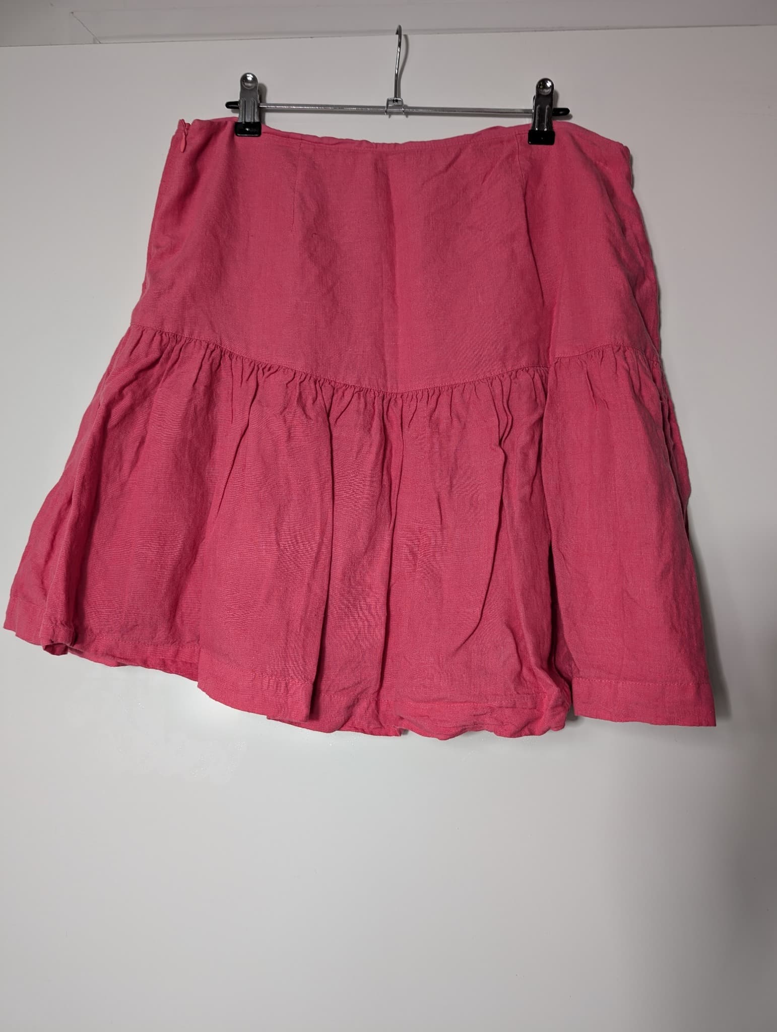 Country Road Organic French Linen Ruffle Mini Skirt Pink Size 12 — photo 3 of 6