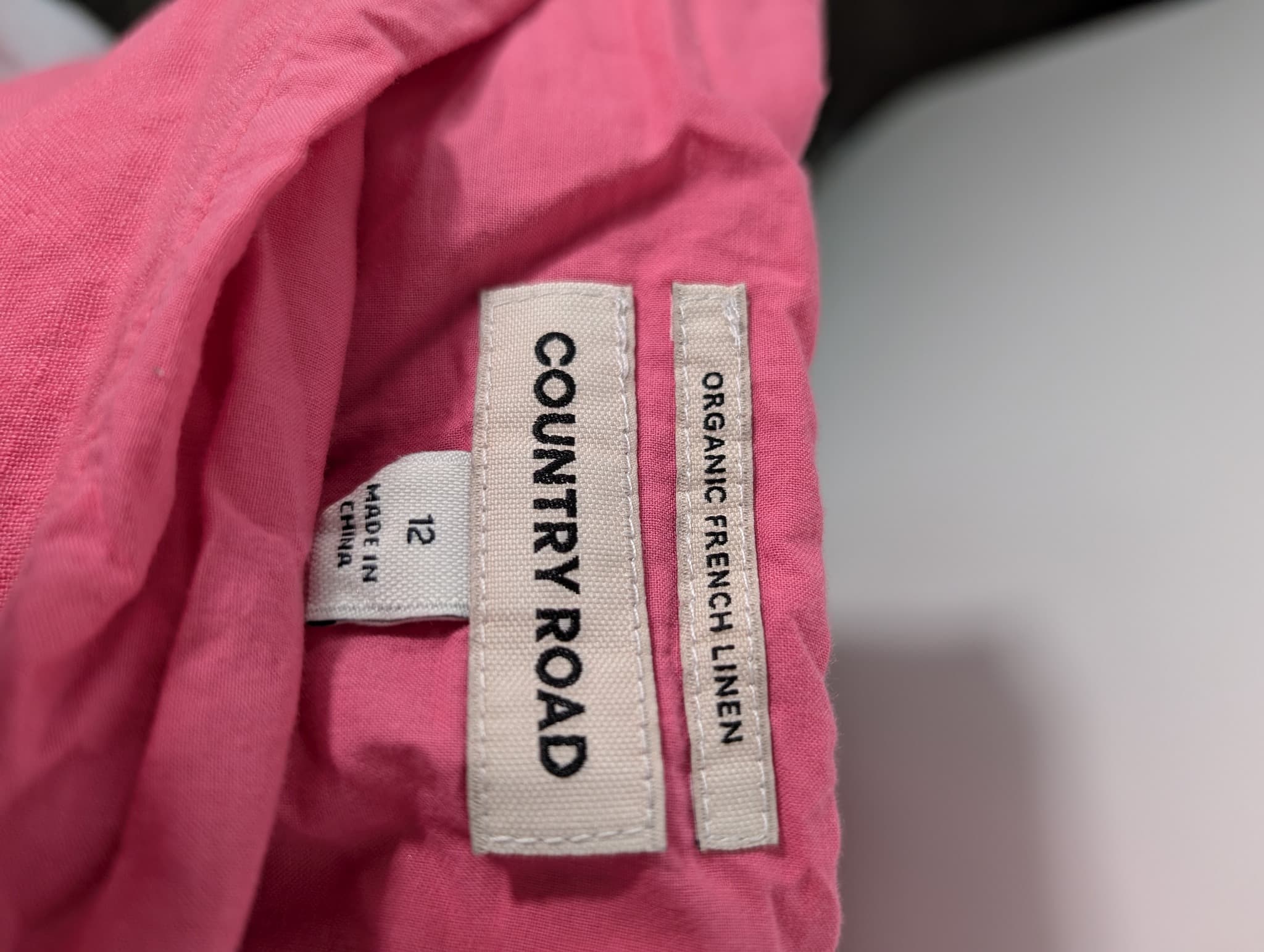 Country Road Organic French Linen Ruffle Mini Skirt Pink Size 12 — photo 4 of 6