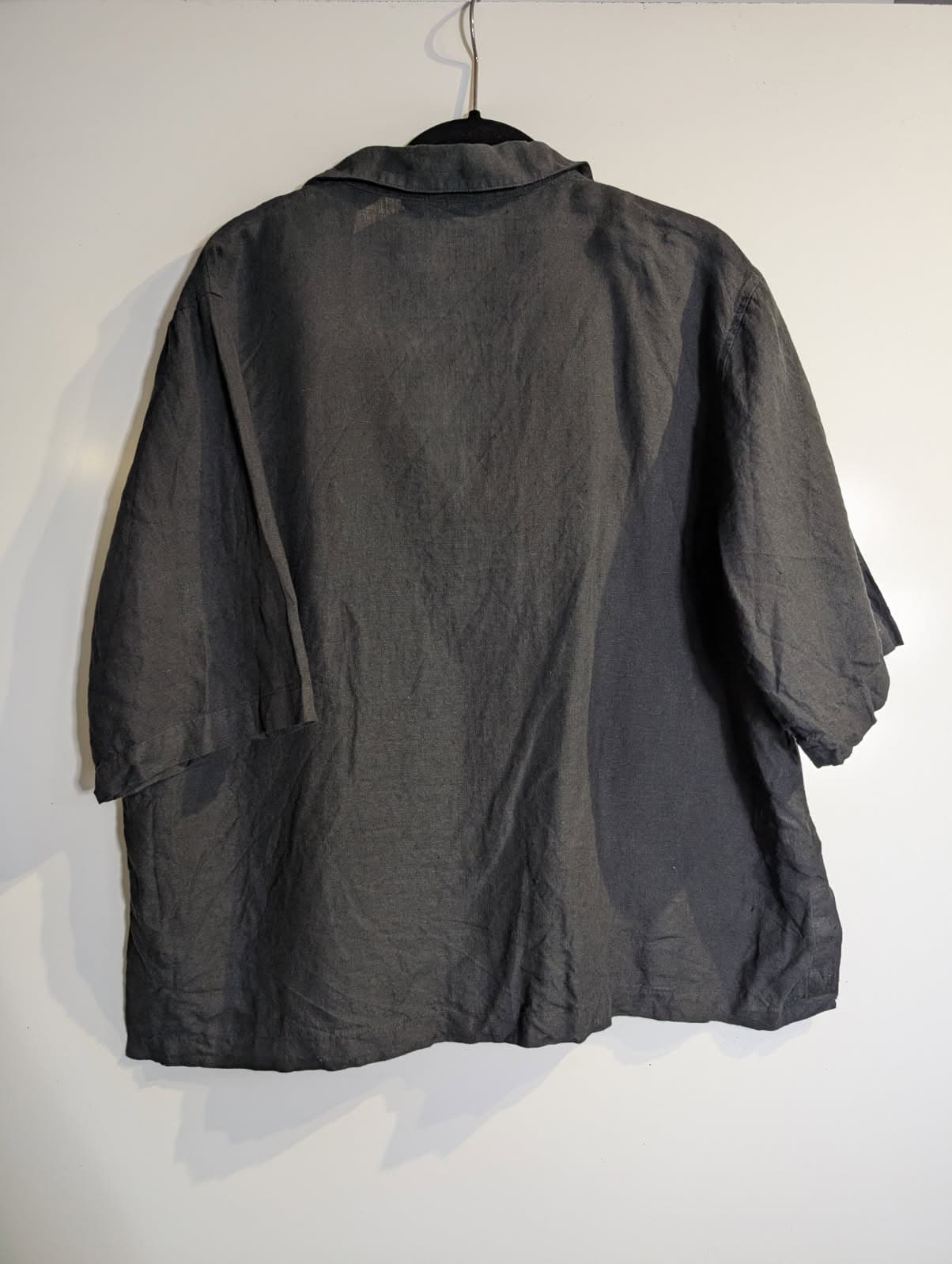 Country Road Organic Linen Short Sleeve Shirt Dark Grey Size 14 — photo 2 of 10