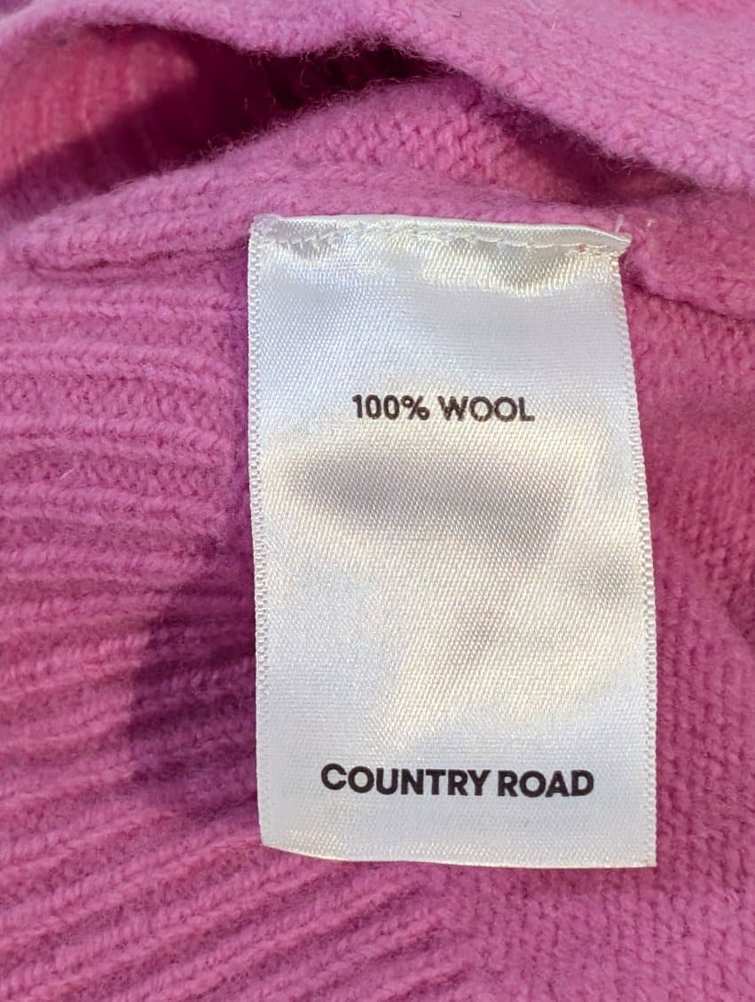 Country Road Pink 100% Wool Mock Neck Sweater - Women's Size M — photo 2 of 9