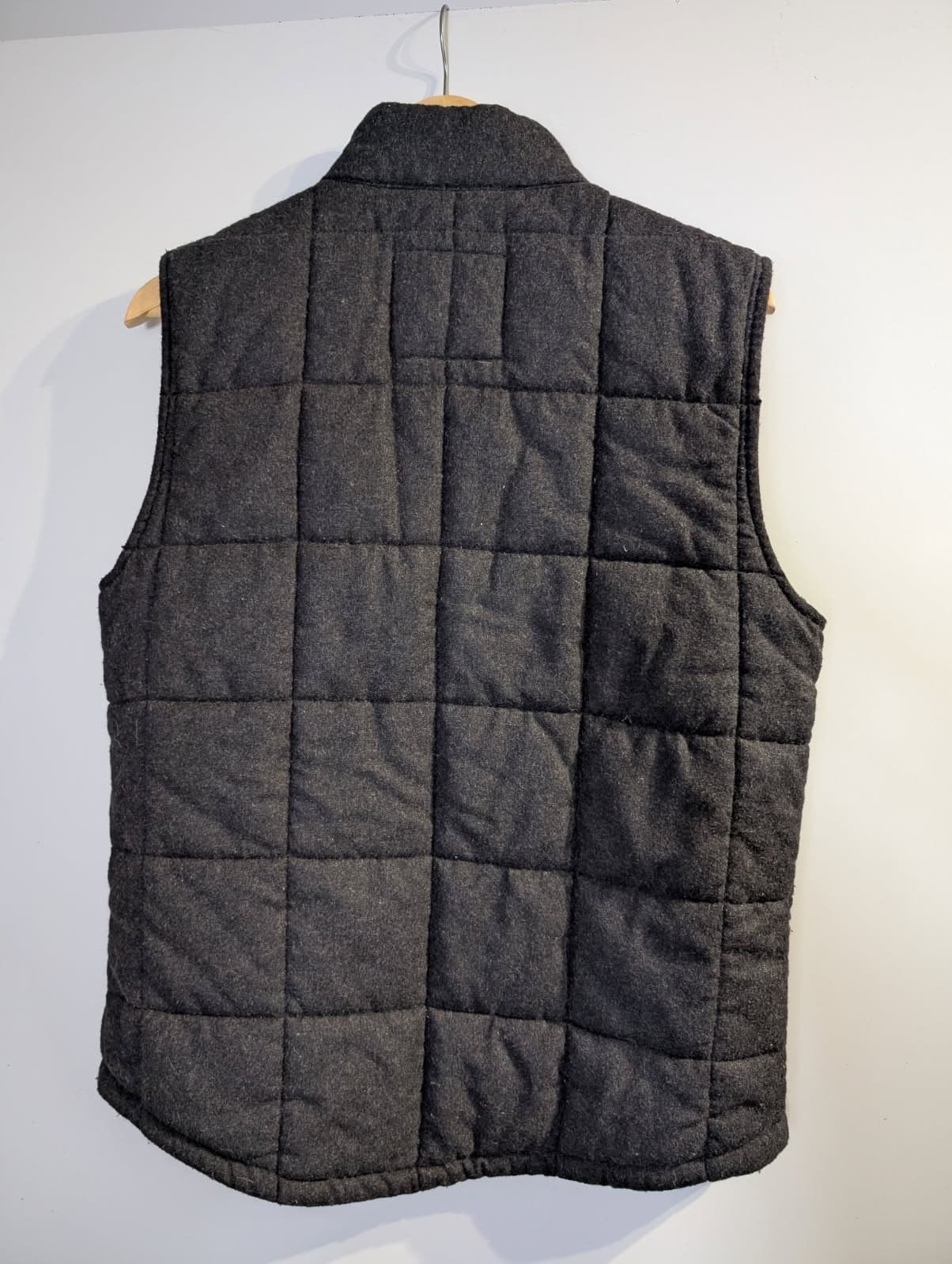 Country Road Quilted Wool Blend Vest - Charcoal Grey Size S — photo 2 of 8