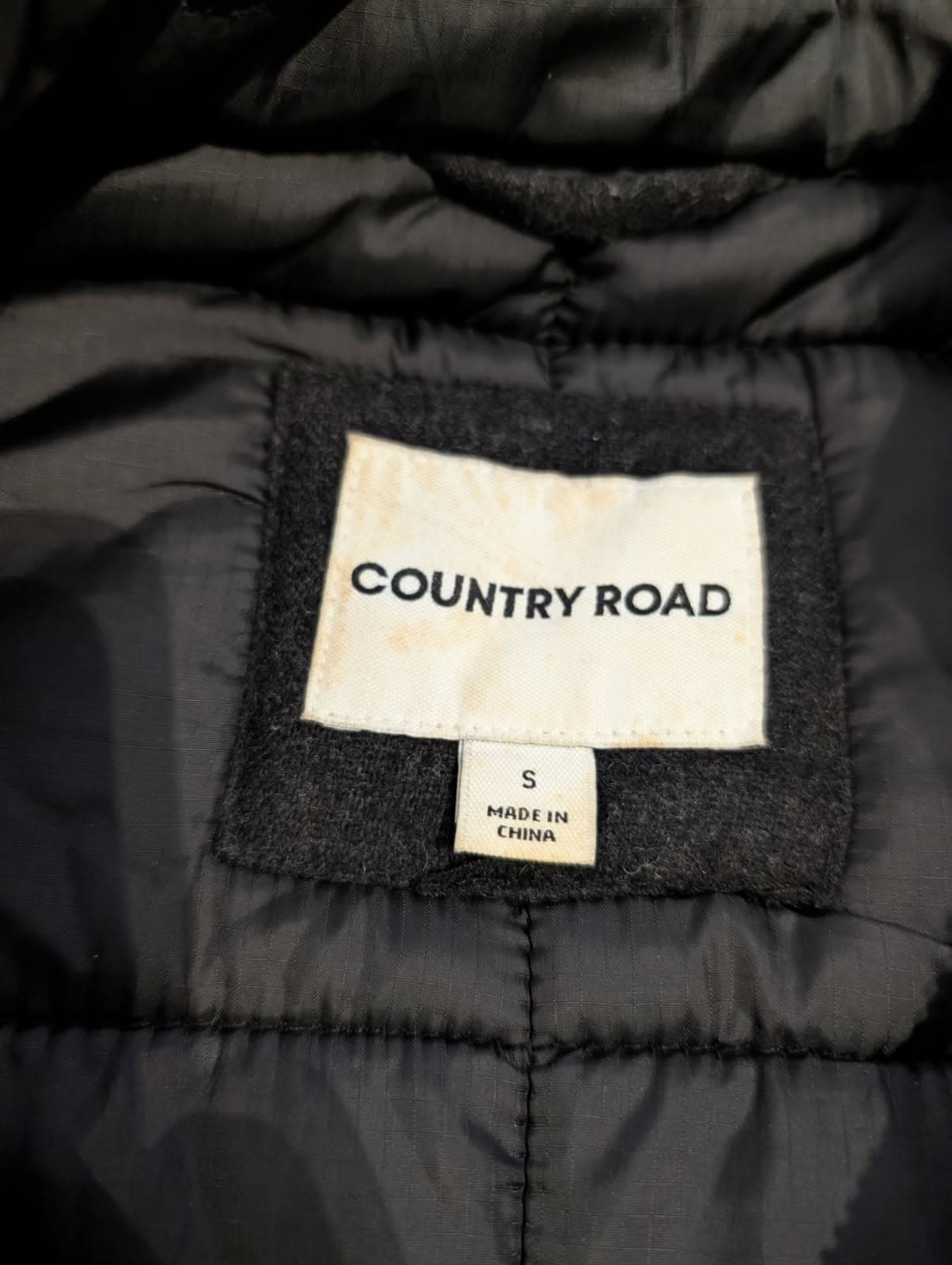 Country Road Quilted Wool Blend Vest - Charcoal Grey Size S — photo 4 of 8