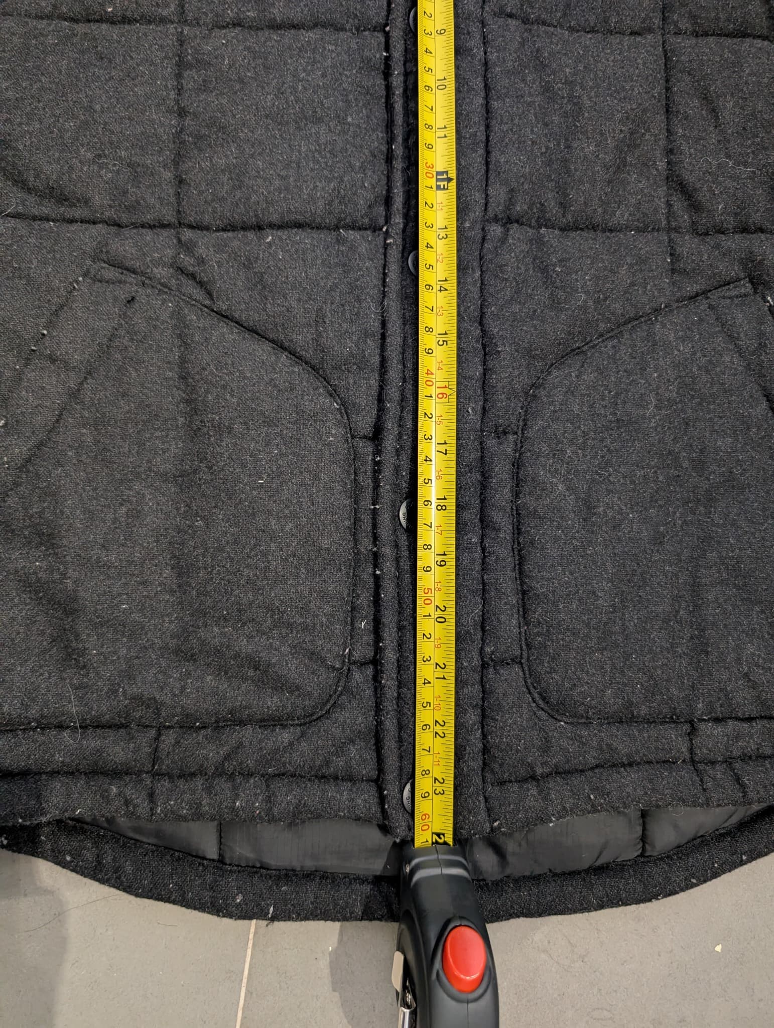Country Road Quilted Wool Blend Vest Dark Grey Men's Size S — photo 5 of 8