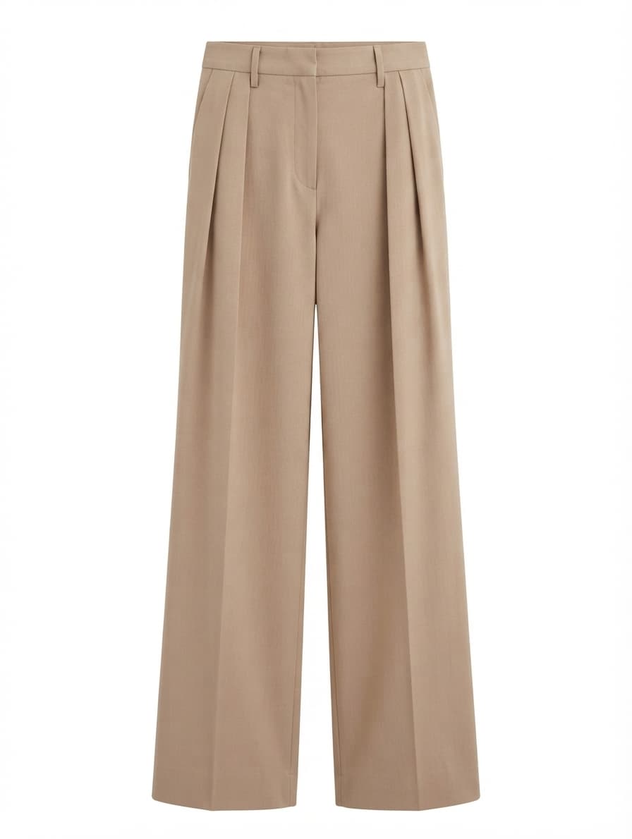 Country Road Wide-Leg Pleated Trousers Beige Women's Size 6 — photo 1 of 7