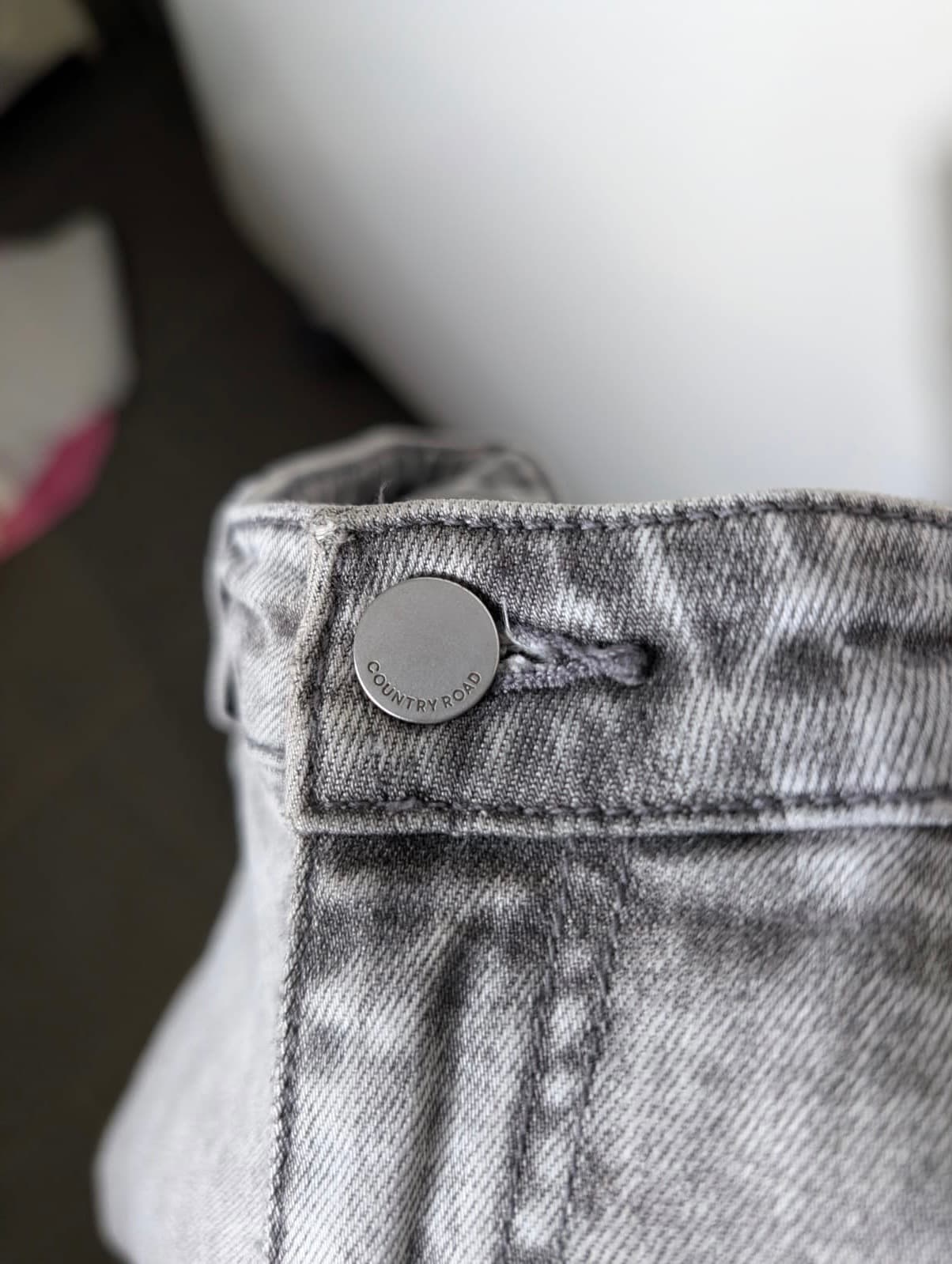 Country Road Women's Grey Acid Wash Straight Leg Jeans - Size 10 — photo 3 of 8