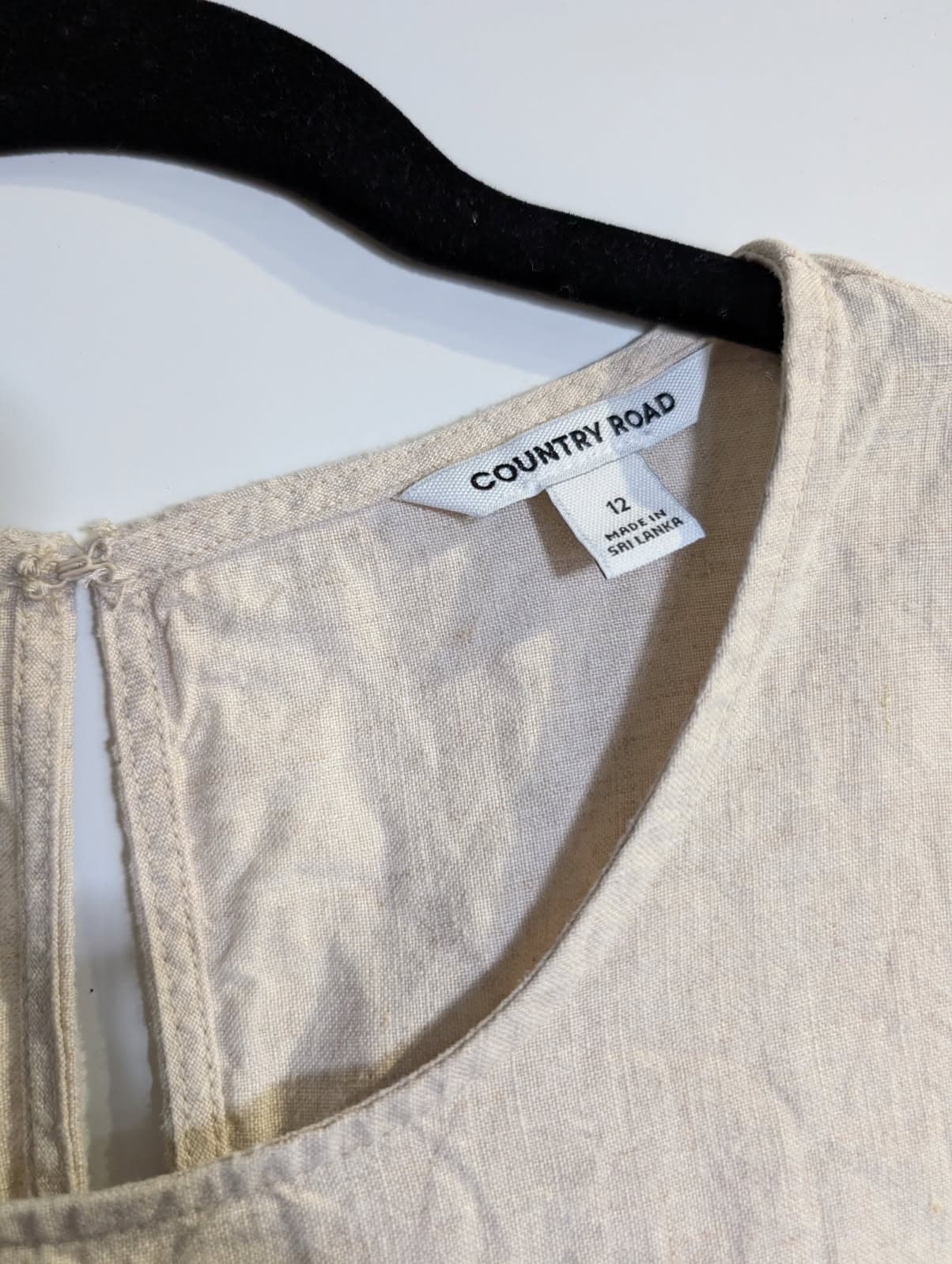 Country Road Women's Linen Sleeveless Tank Top Beige Size 12 — photo 2 of 5