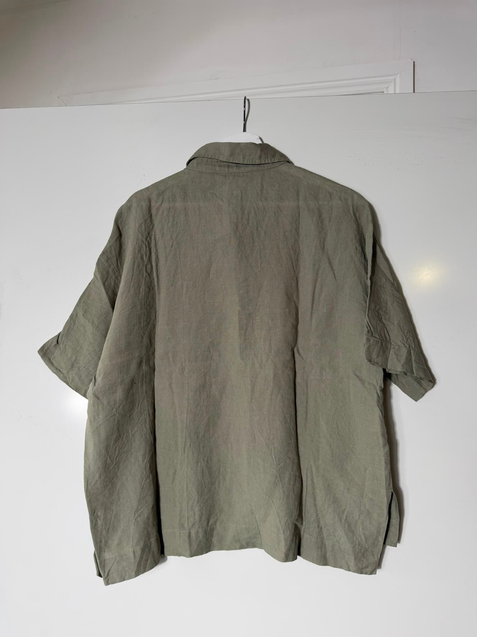 Country Road Women's Relaxed Organic Linen Shirt Sage Green Size 10 — photo 5 of 6