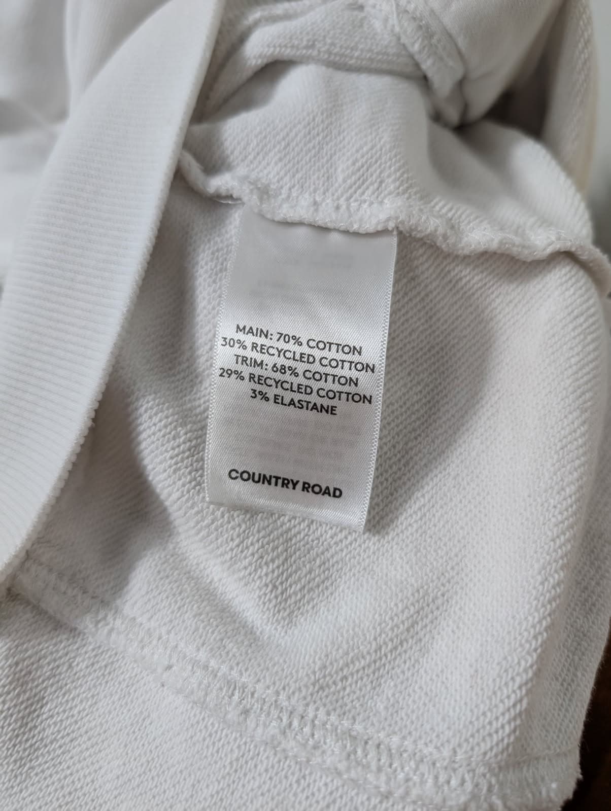 Country Road Women's Sweatshirt White Side Zip Detail — photo 3 of 9