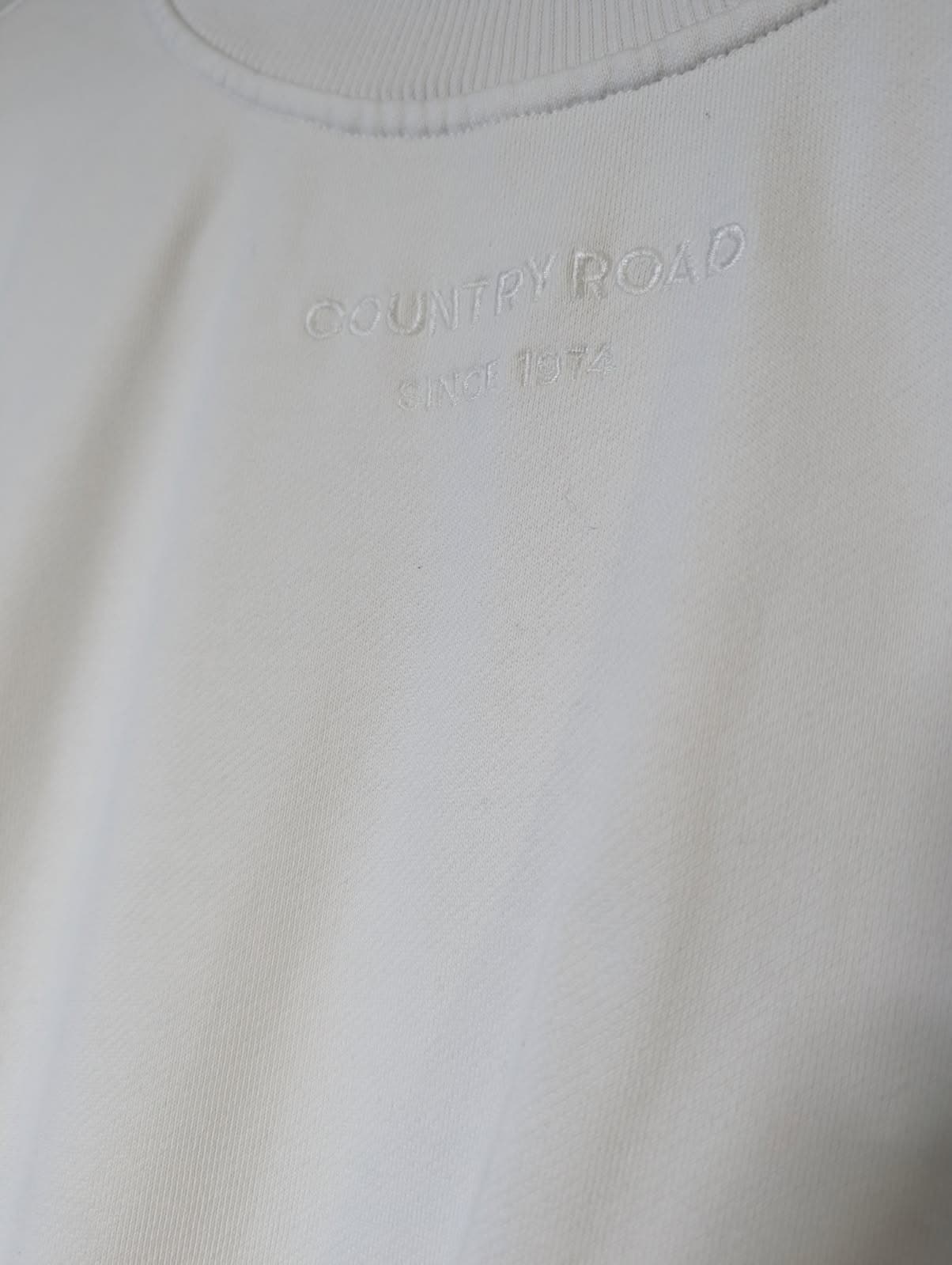 Country Road Women's Sweatshirt White Side Zip Detail — photo 6 of 9