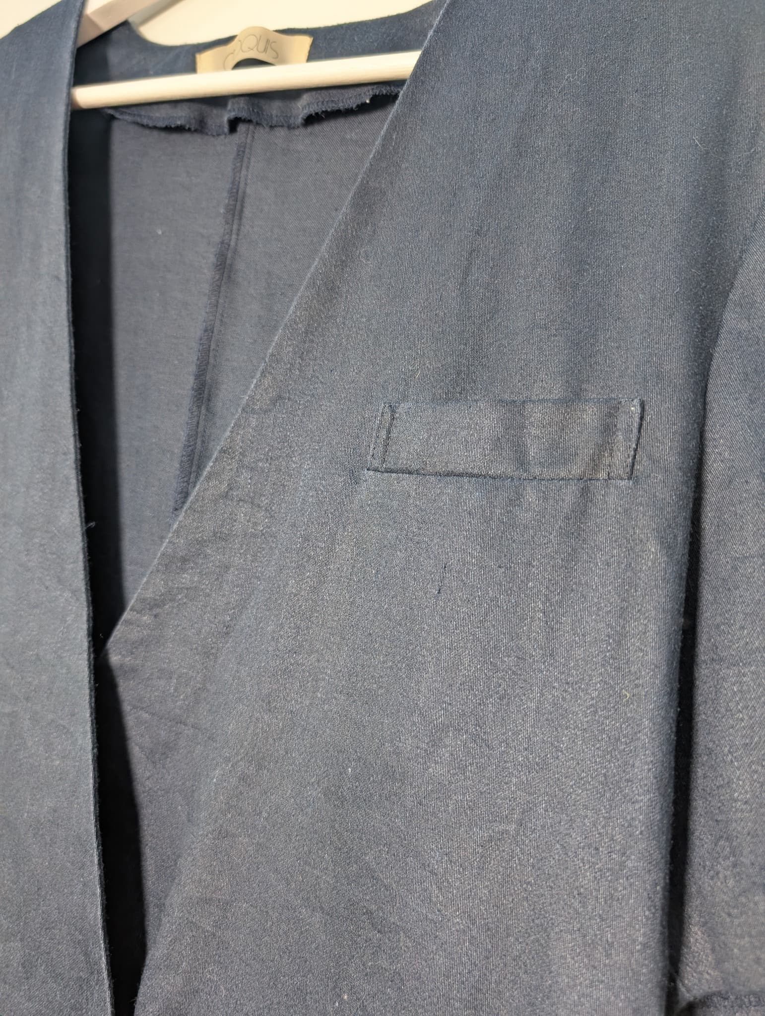 CROQUIS Vintage Short Sleeve Blazer Navy Blue Gold Button Size 9 — photo 4 of 8