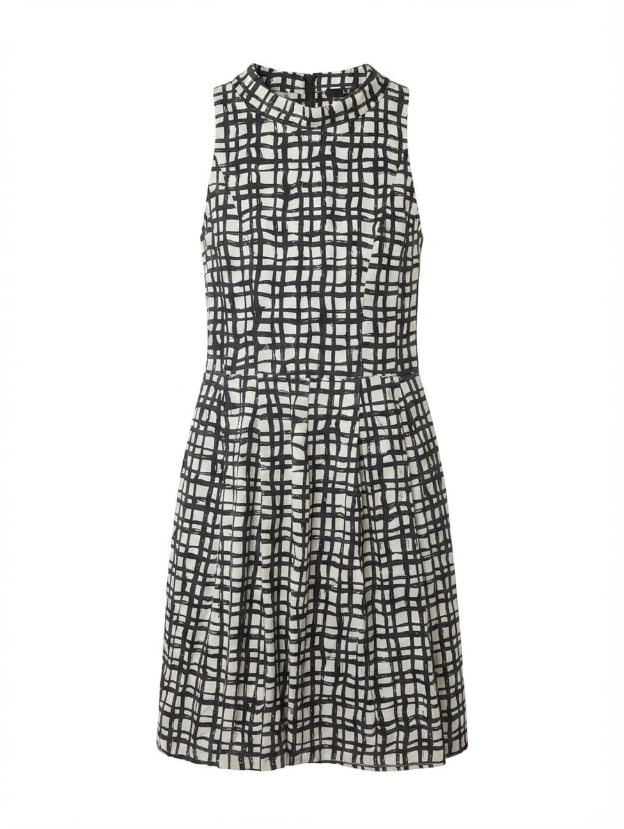 CUE Sleeveless Grid Print Dress Women's AU 12 — photo 1 of 9