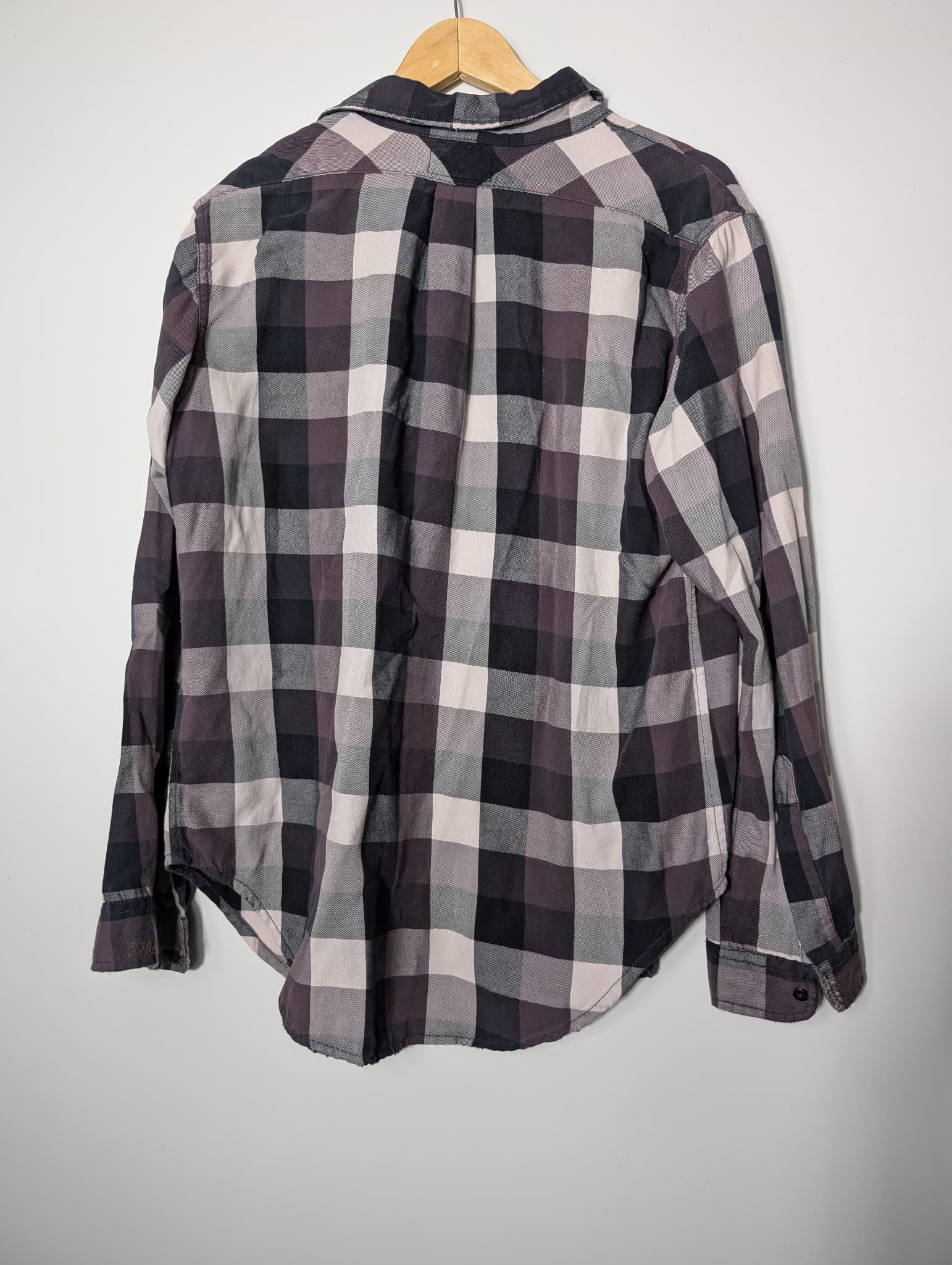 Current/Elliott The Prep School Shirt Graystone Plaid Size 2 — photo 5 of 10