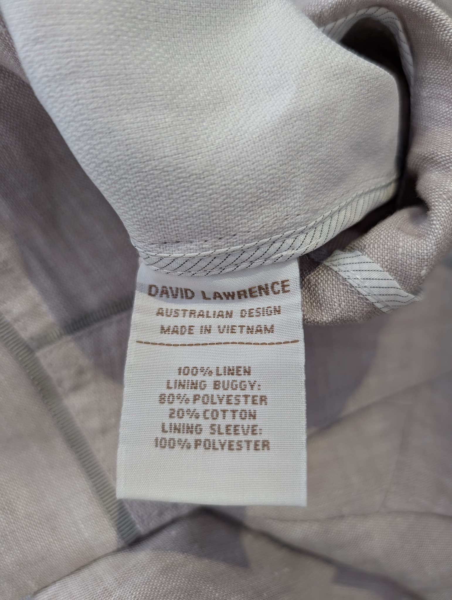 David Lawrence Danielle Linen Moto Jacket Grey Melange Size 8 — photo 5 of 5