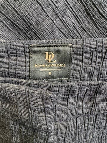 David Lawrence Pinstripe Trousers Charcoal Grey Women's AU 8 — photo 2 of 3