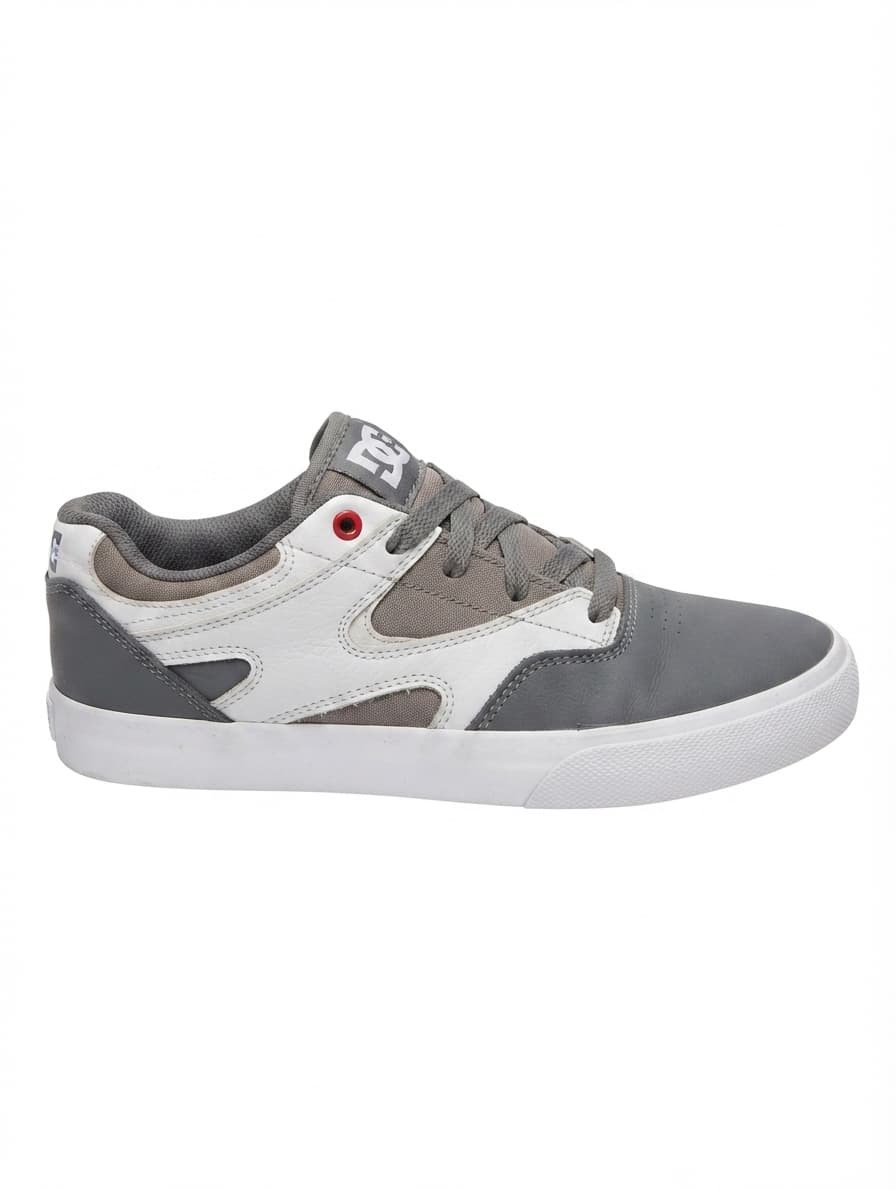 DC Shoes Kalis Vulc Youth Skate Sneakers Grey White US 5 — photo 1 of 6