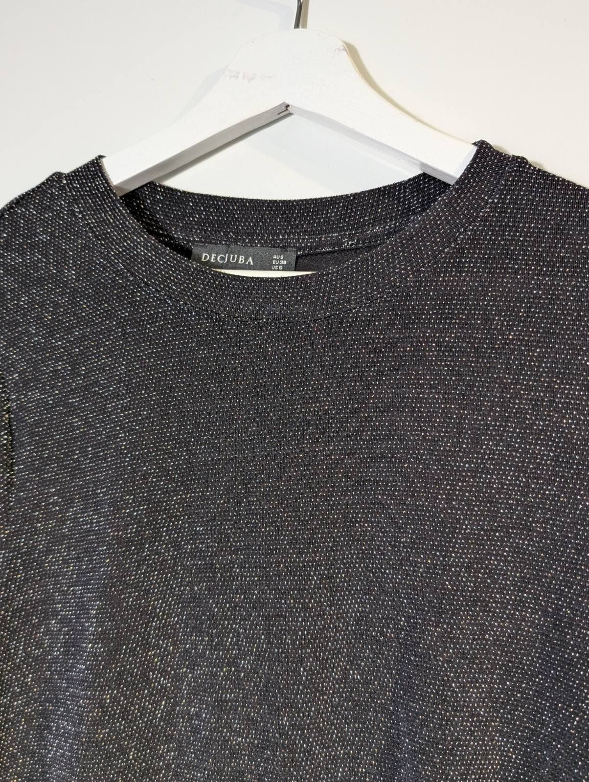 Decjuba Metallic Side Split T-Shirt Black AUS 8 — photo 4 of 6