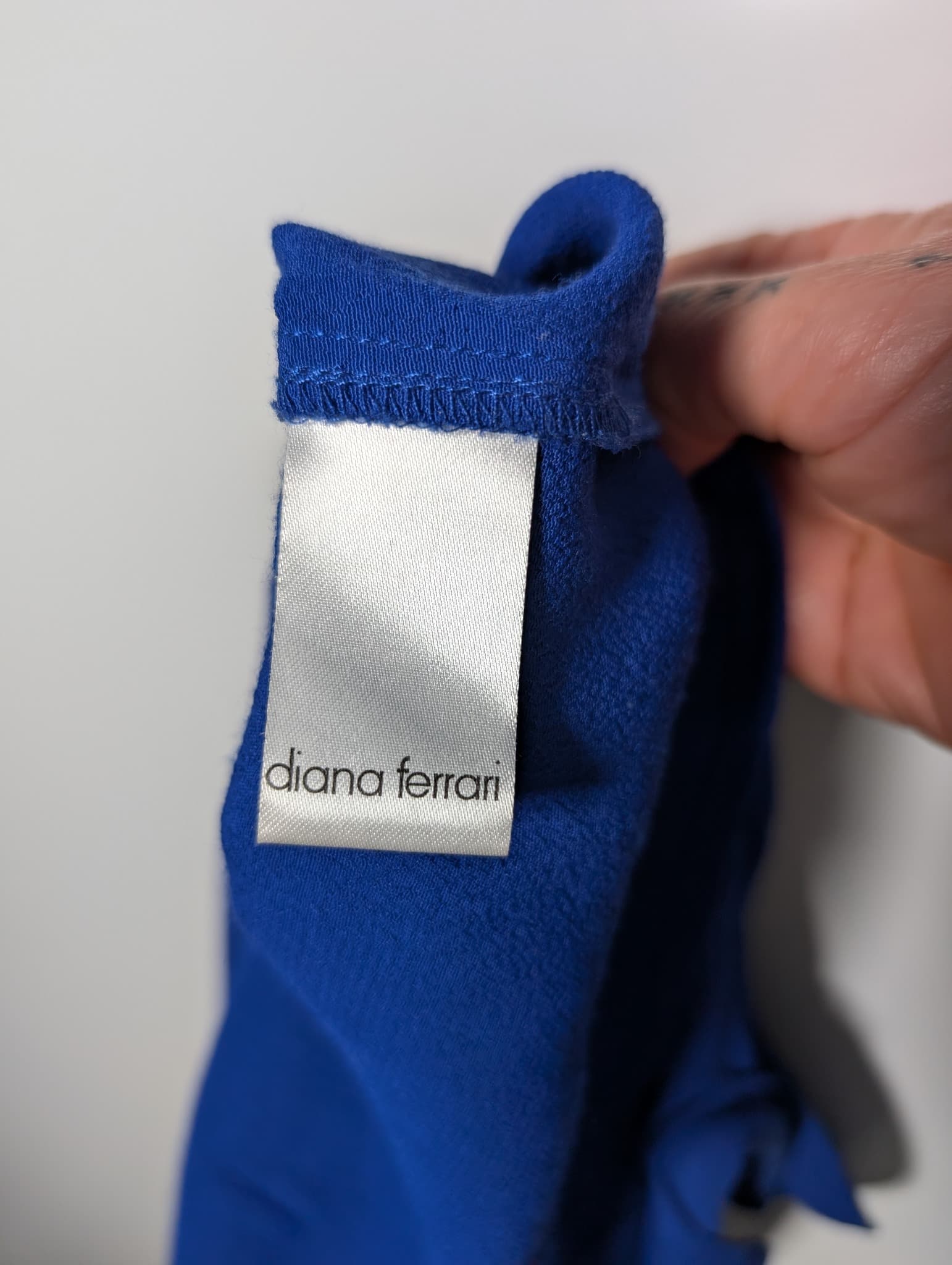 Diana Ferrari Embellished Blouse Royal Blue Women's Size 16 — photo 6 of 7