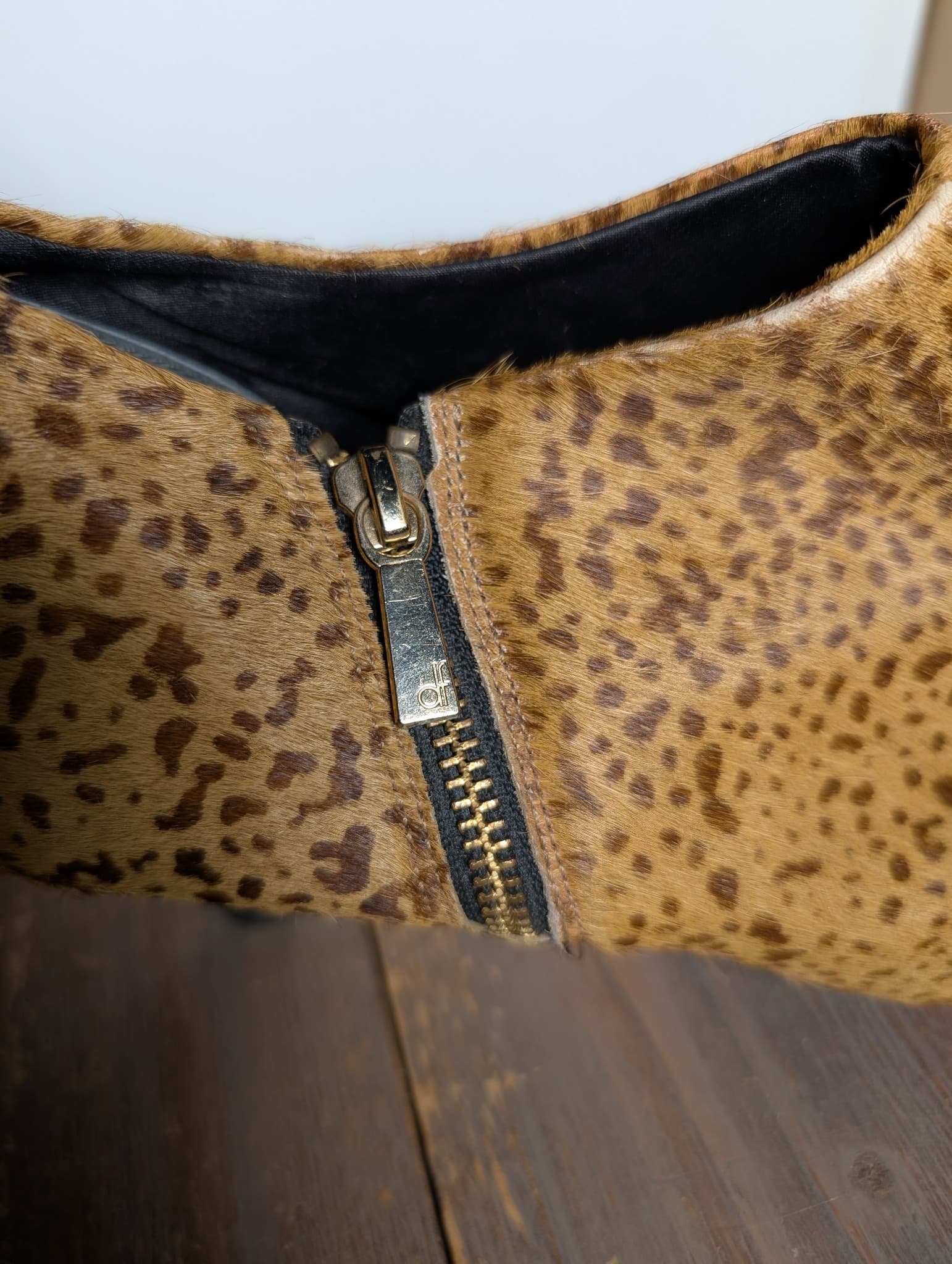 Diana Ferrari Leopard Print Calf Hair Ankle Boots Women's Size 9.5 — photo 6 of 8