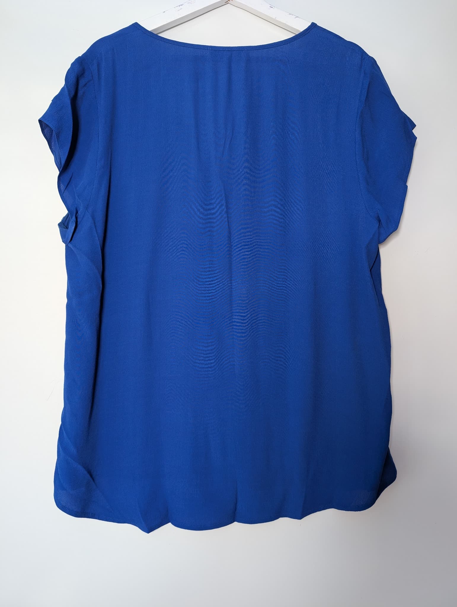 Diana Ferrari Pleated Front Blouse Royal Blue Women's Size 16 — photo 4 of 7