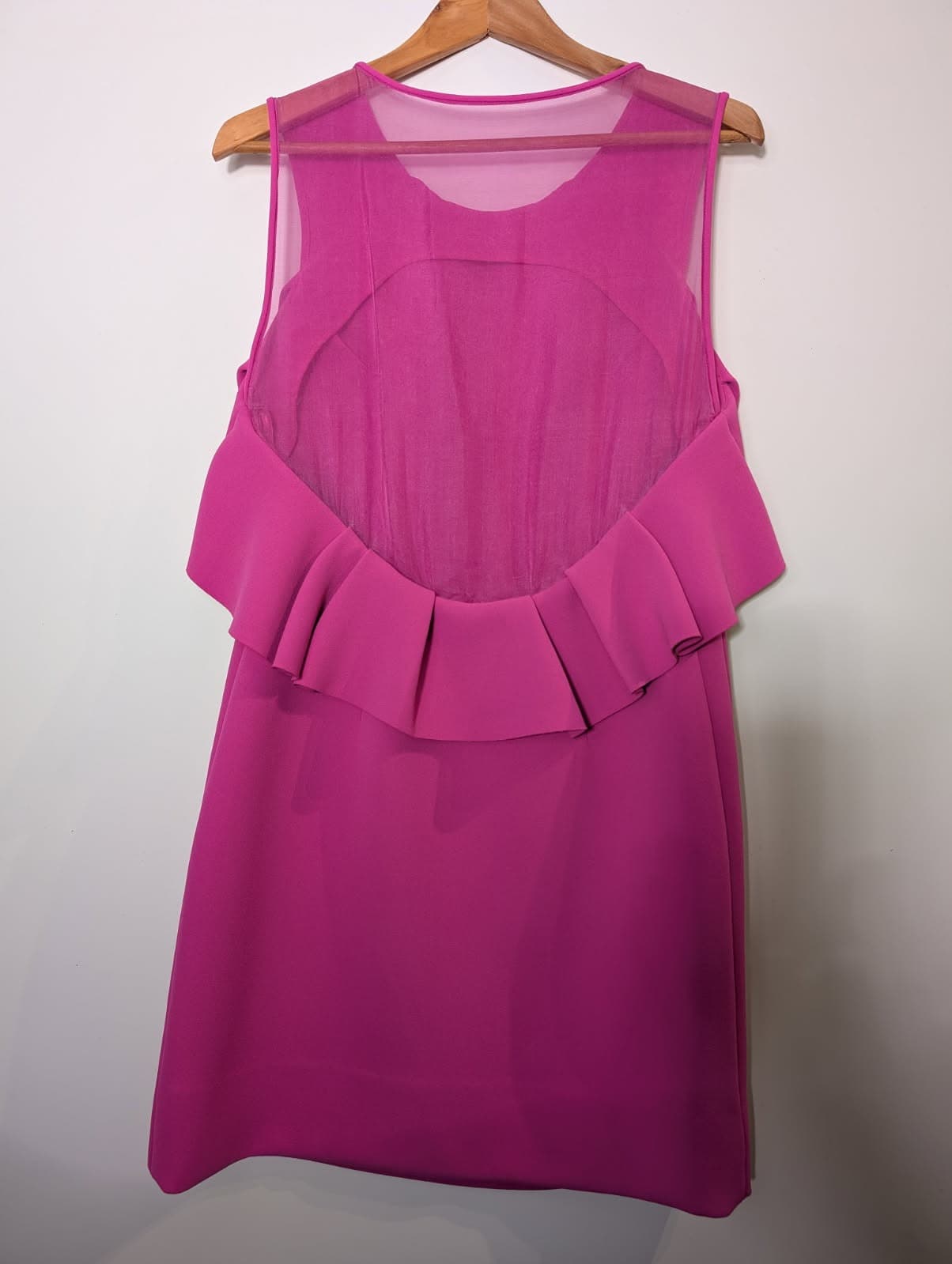 Diane von Furstenberg DVF Pink Ruffle Shift Dress - Size 8 — photo 9 of 9