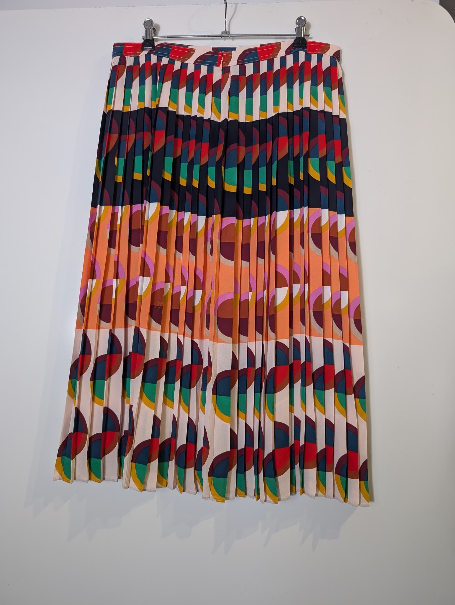 Diane von Furstenberg Pleated Midi Skirt Geometric Print Multicolour — photo 3 of 3