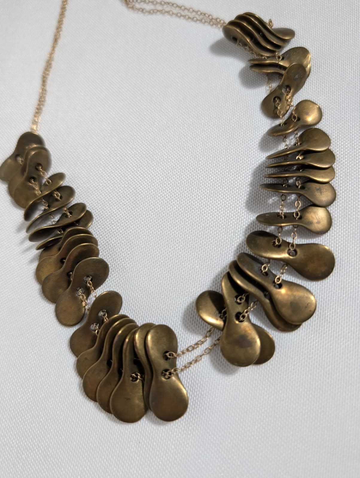 Dinosaur Designs Resin Disc Statement Necklace Bronze — photo 3 of 4