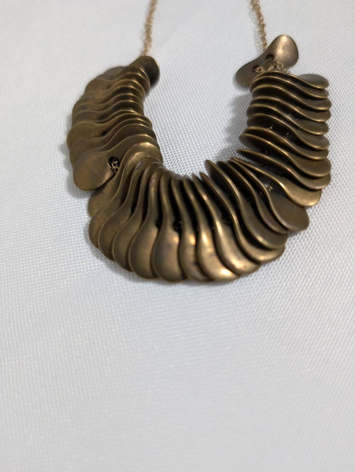 Dinosaur Designs Resin Disc Statement Necklace Bronze — photo 4 of 4