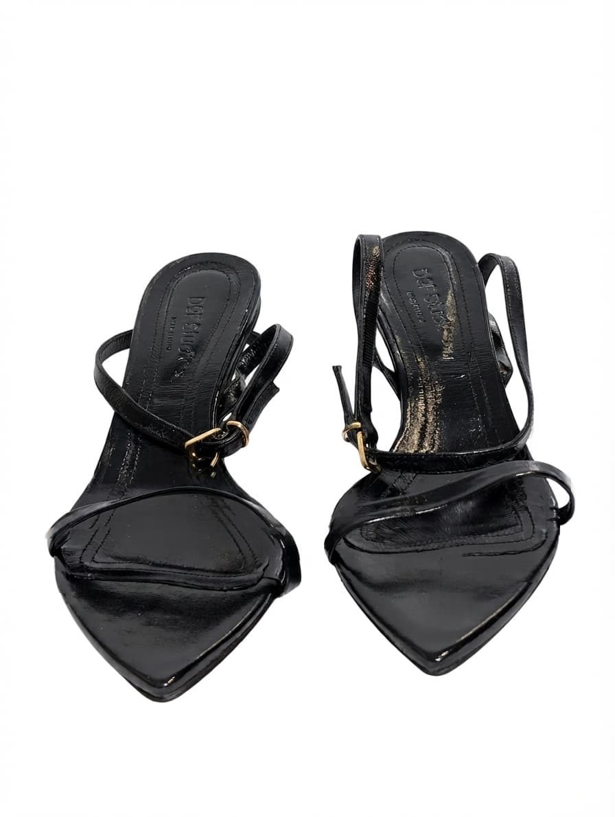 DOF Studio Leather Pointed Toe Strappy Sandals Black Size 38 — photo 1 of 4