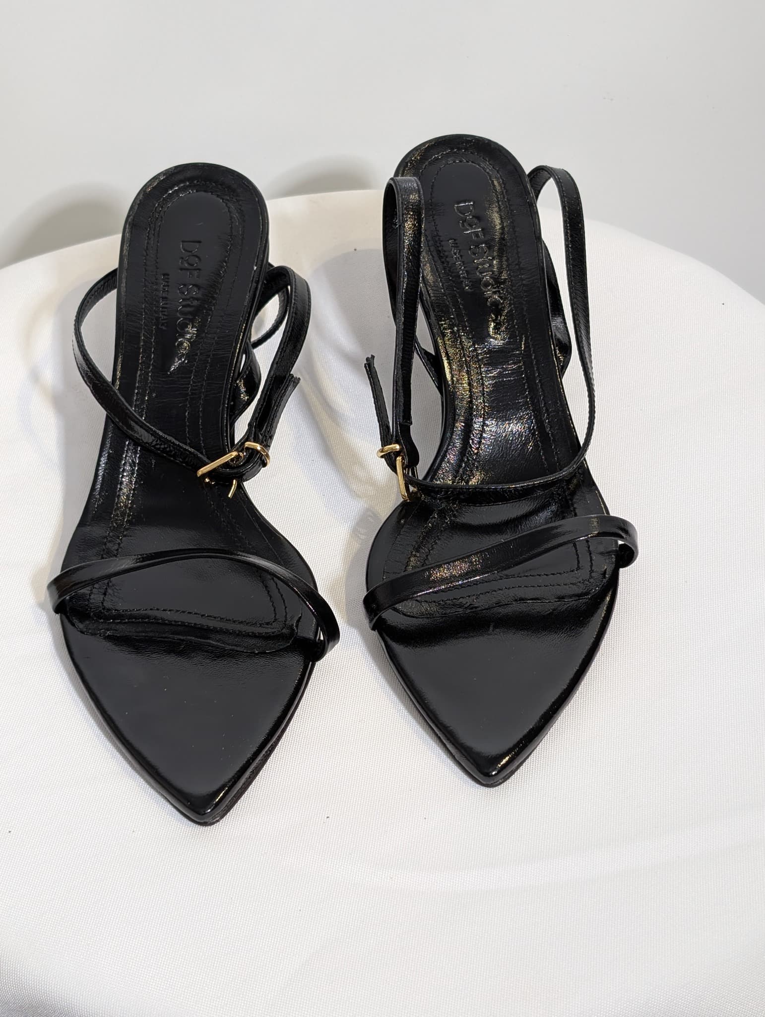 DOF Studio Leather Pointed Toe Strappy Sandals Black Size 38 — photo 2 of 4