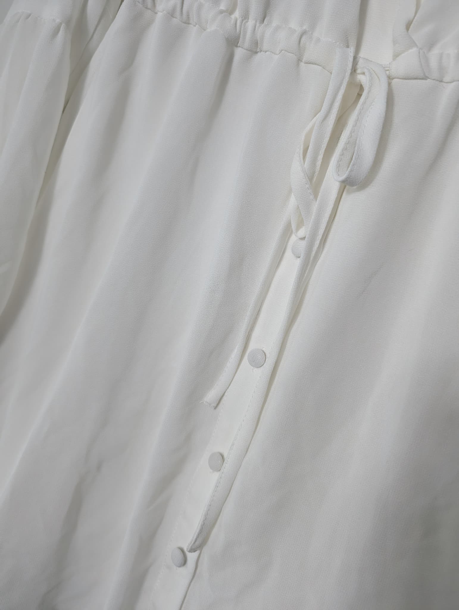 Don't Ask Amanda Long Sleeve Button-Down Mini Dress White Size S — photo 2 of 6